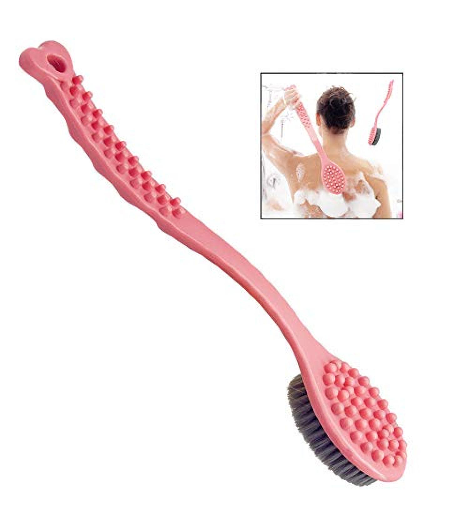 Iwobi Shower Brush - Long Handle Back Brush for Skin Cleaning & Peeling | International Shipping Available - Buy Online on GoSupps.com