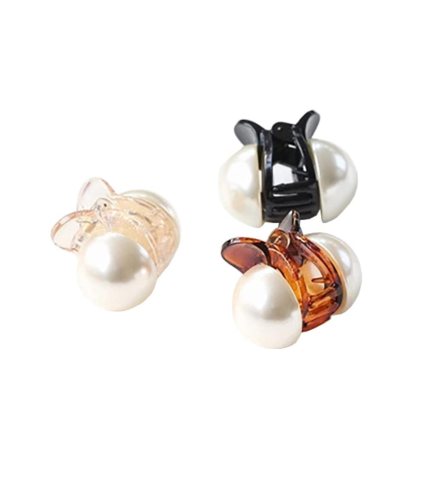 JIHUOO 6-Piece Pearl Hair Claw Clips | Stylish Hair Accessories for Girls & Women | International Shipping Available - Buy Online on GoSupps.com