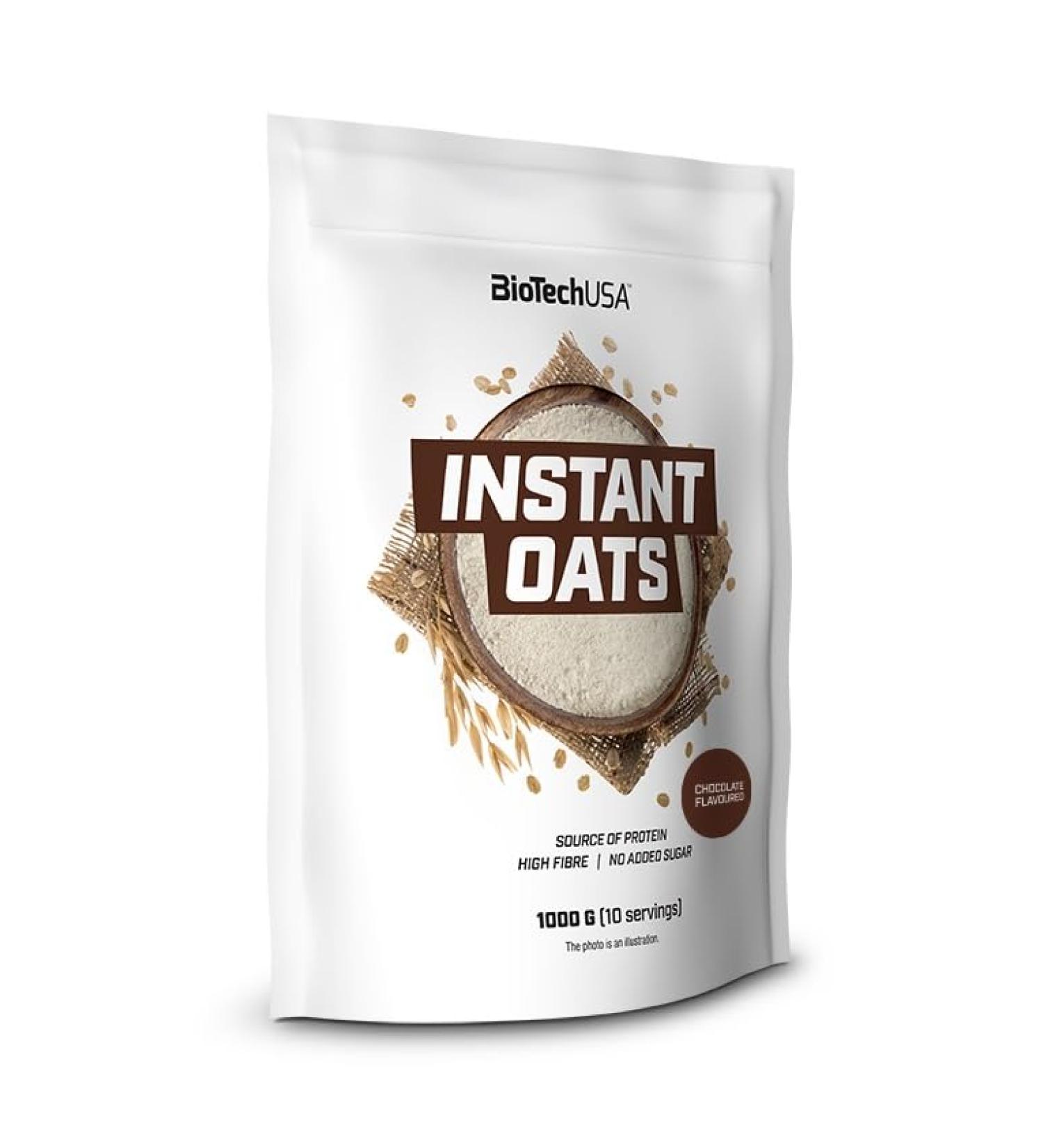 BioTechUSA Instant Oats Porridge - 1000g Chocolate | High Fiber & Vegetable Protein | International Shipping Available - Buy Online on GoSupps.com