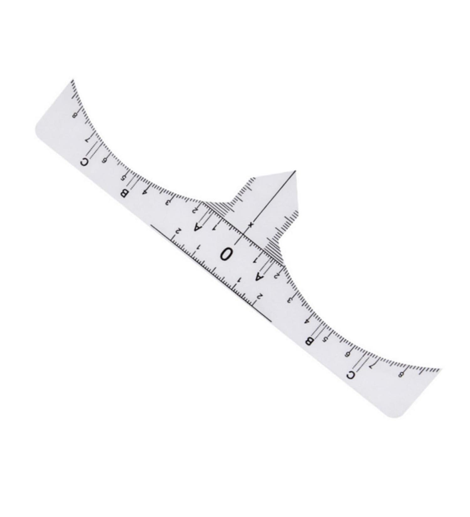 Outanaya 10pcs Set Eyebrow Ruler Microblading Ruler Guide Makeup Gadgets Scale Ruler Disposable White - Buy Online on GoSupps.com