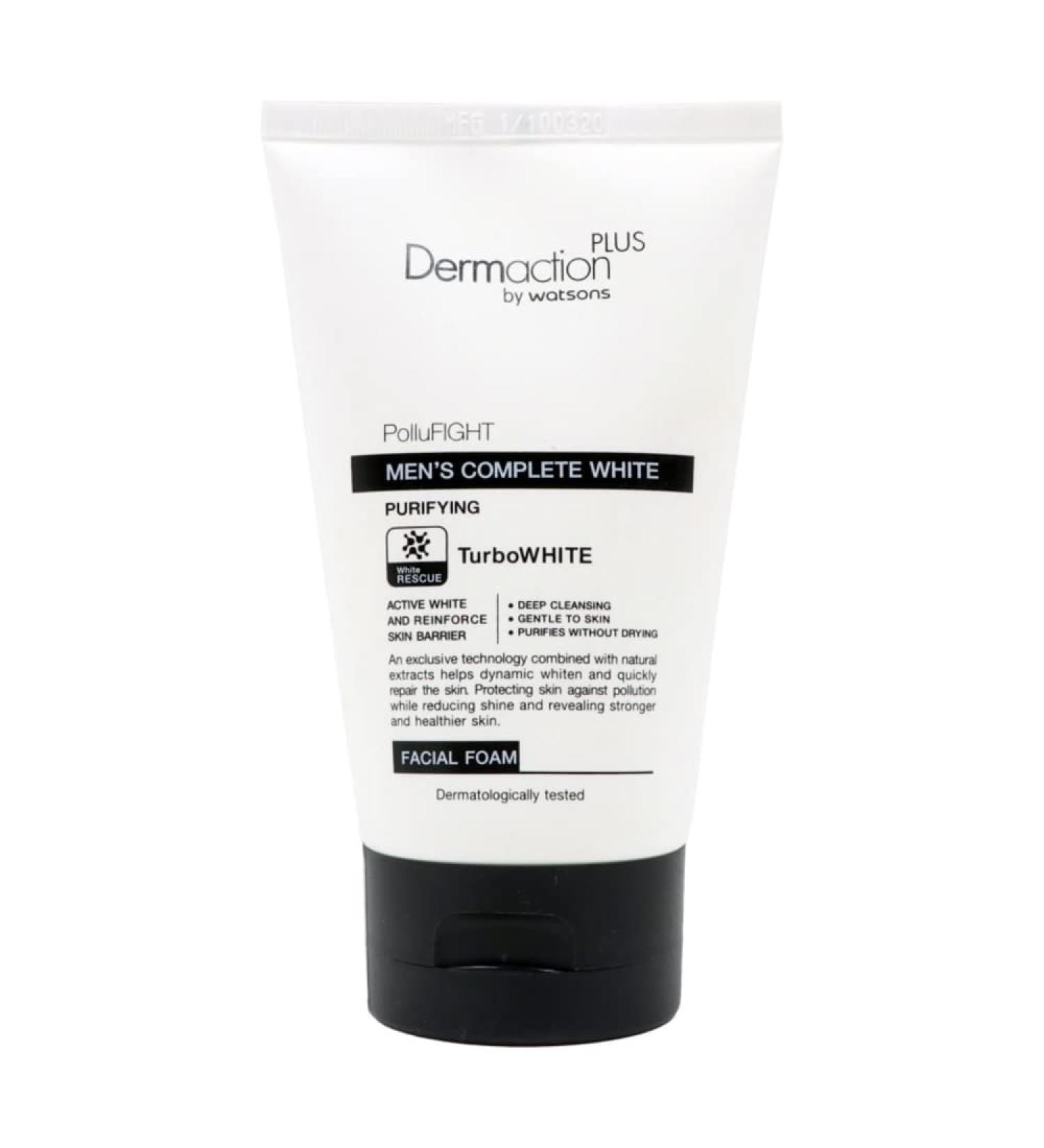 Dermaction Plus Men's Complete White Facial Foam 100ml.