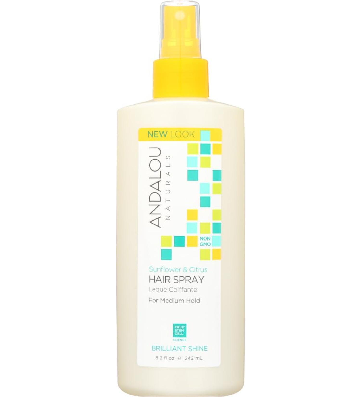 Andalou Naturals Medium Hold Hair Spray Sunflower and Citrus - 8.2 fl oz - Buy Online on GoSupps.com