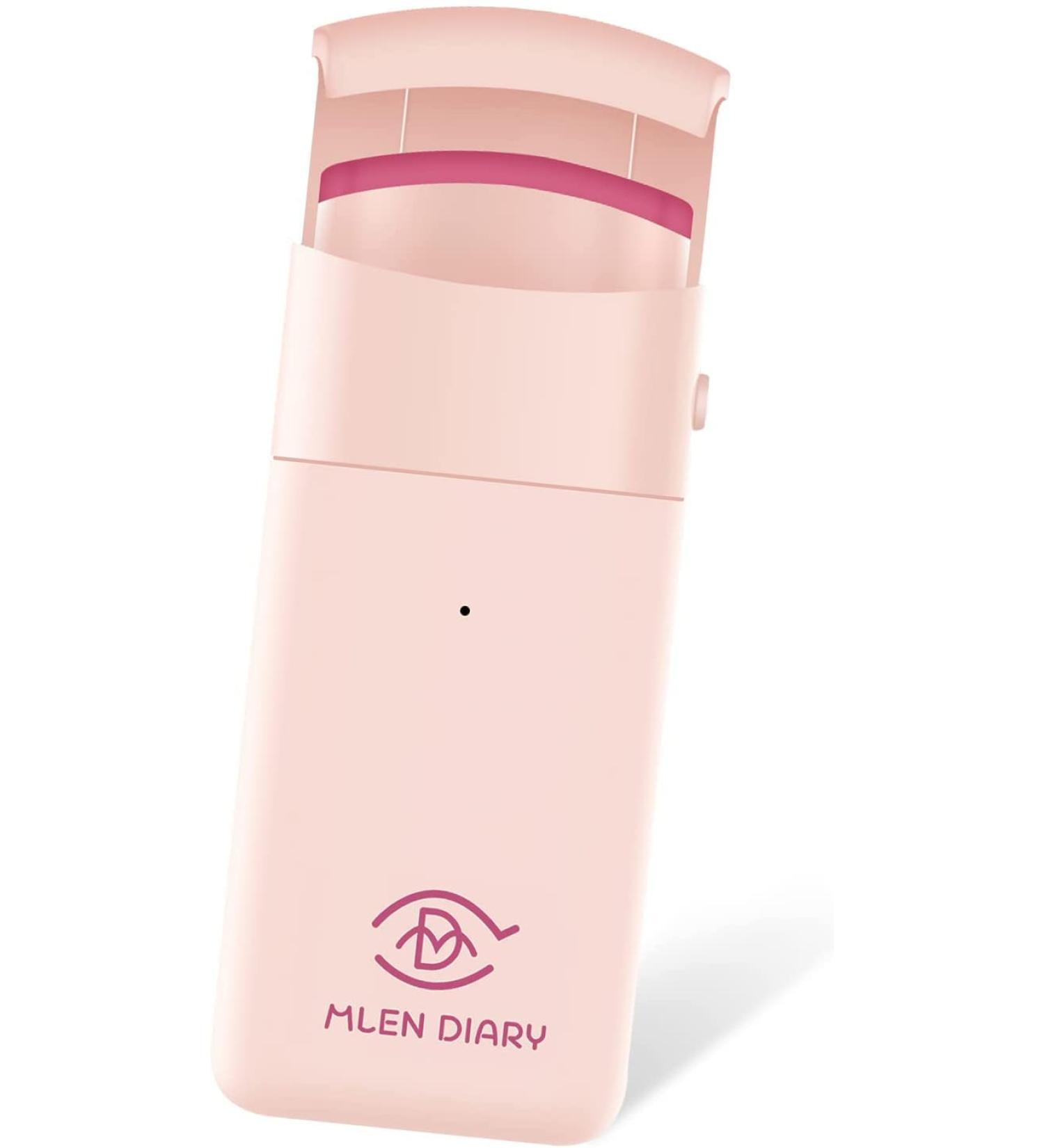 MLEN DIARY Heated Eyelash Curler Portable Electric Eyelash Curler Long-Lasting Quick Professional Eyelash Curler with Heating Silicone Pads for Makeup - Pink - Buy Online on GoSupps.com