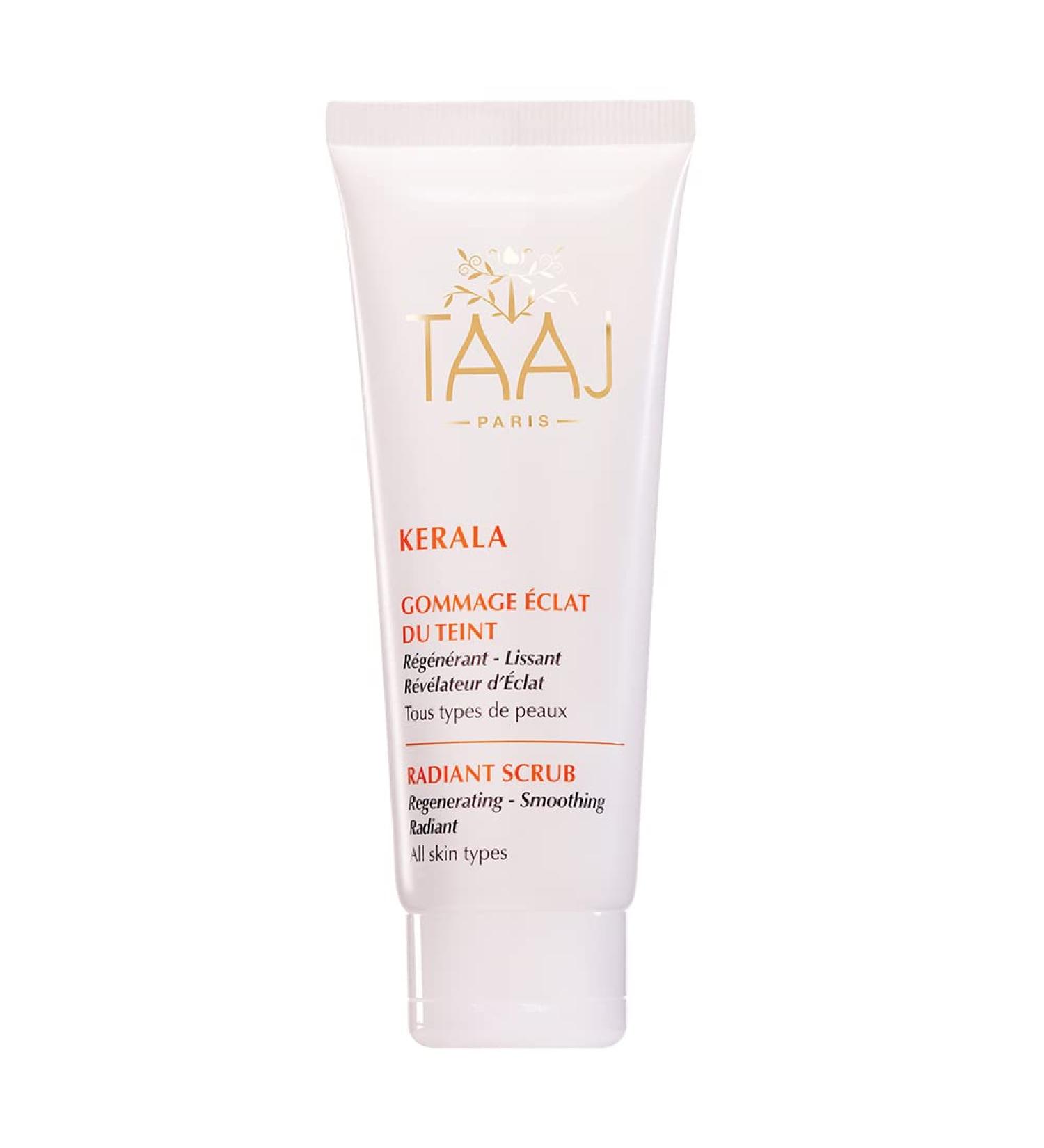 TAAJ| Radiant Complexion Scrub - KERALA| Regenerating Smoothing & Radiance Revealing Scrub| Gently Exfoliates & Purifies the Skin| Eliminates Dead Cells & Impurities| Radiant Complexion| Vegan| 75 ml - Buy Online on GoSupps.com