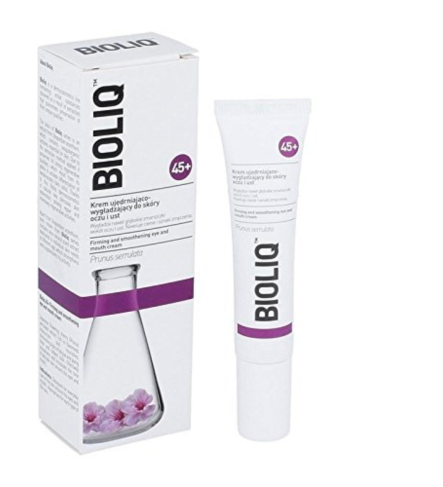 Bioliq 45 + Punish and smoothing eyes and mouth cream - 15 ml - smoothes deep folds around eyes and lips.Reduces dark circles and symptoms of stress.