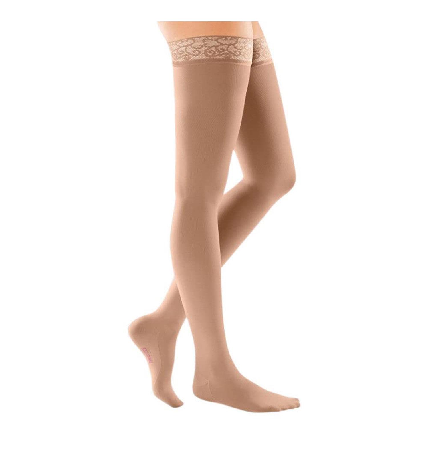 Shop mediven Comfort Thigh Highs for Women - 20-30 mmHg Lace Top-Band Closed Toe Standard Natural II - International Shipping - Buy Online on GoSupps.com