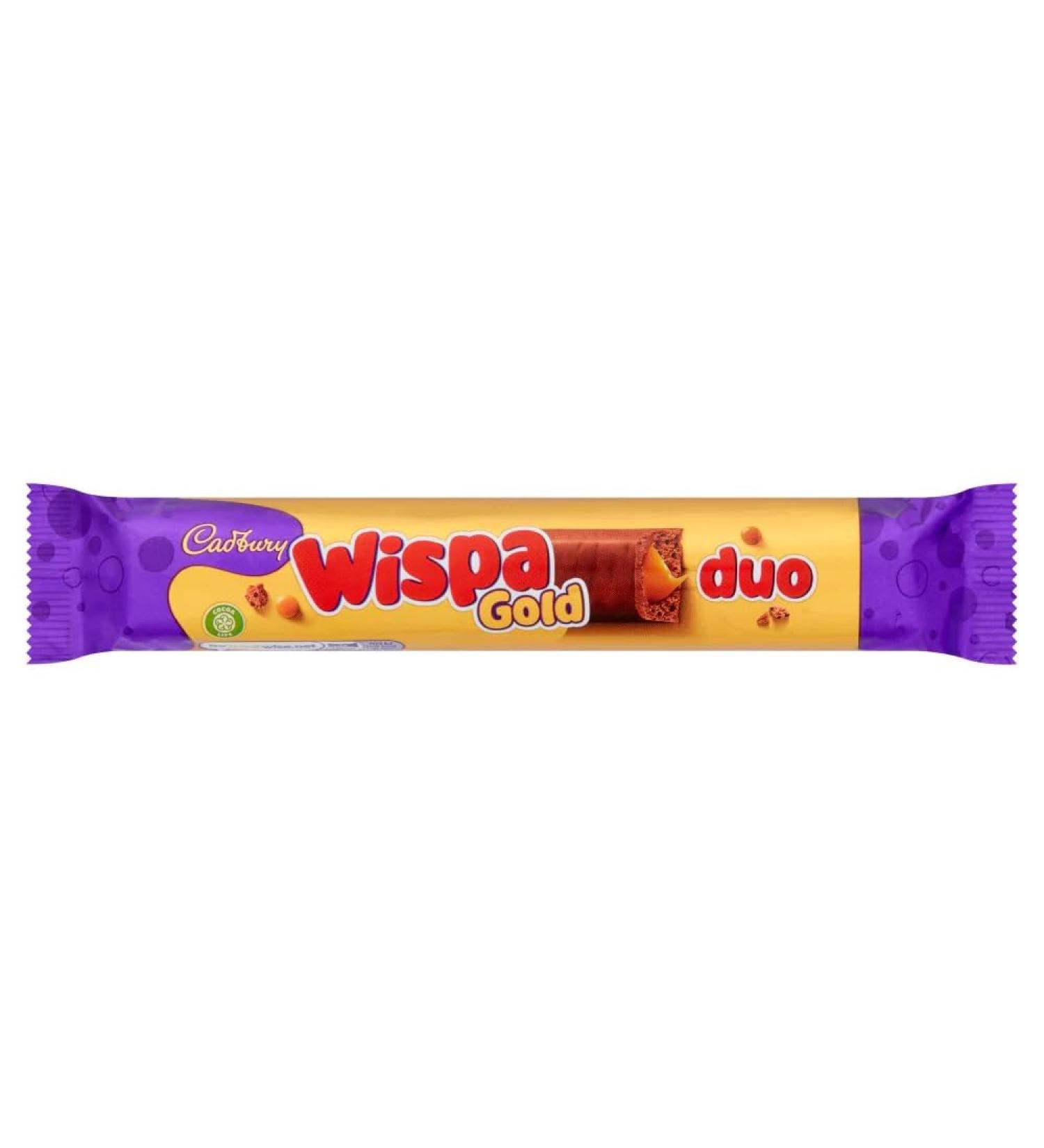 Cadbury Wispa Gold Duo Chocolate Bar 67g-Food