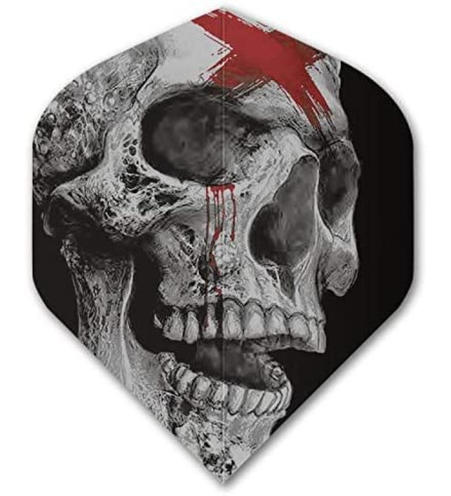 US Darts 3 Sets (9 Flights) Alchemy Dead Skull Standard Dart Flights - 100 Micron