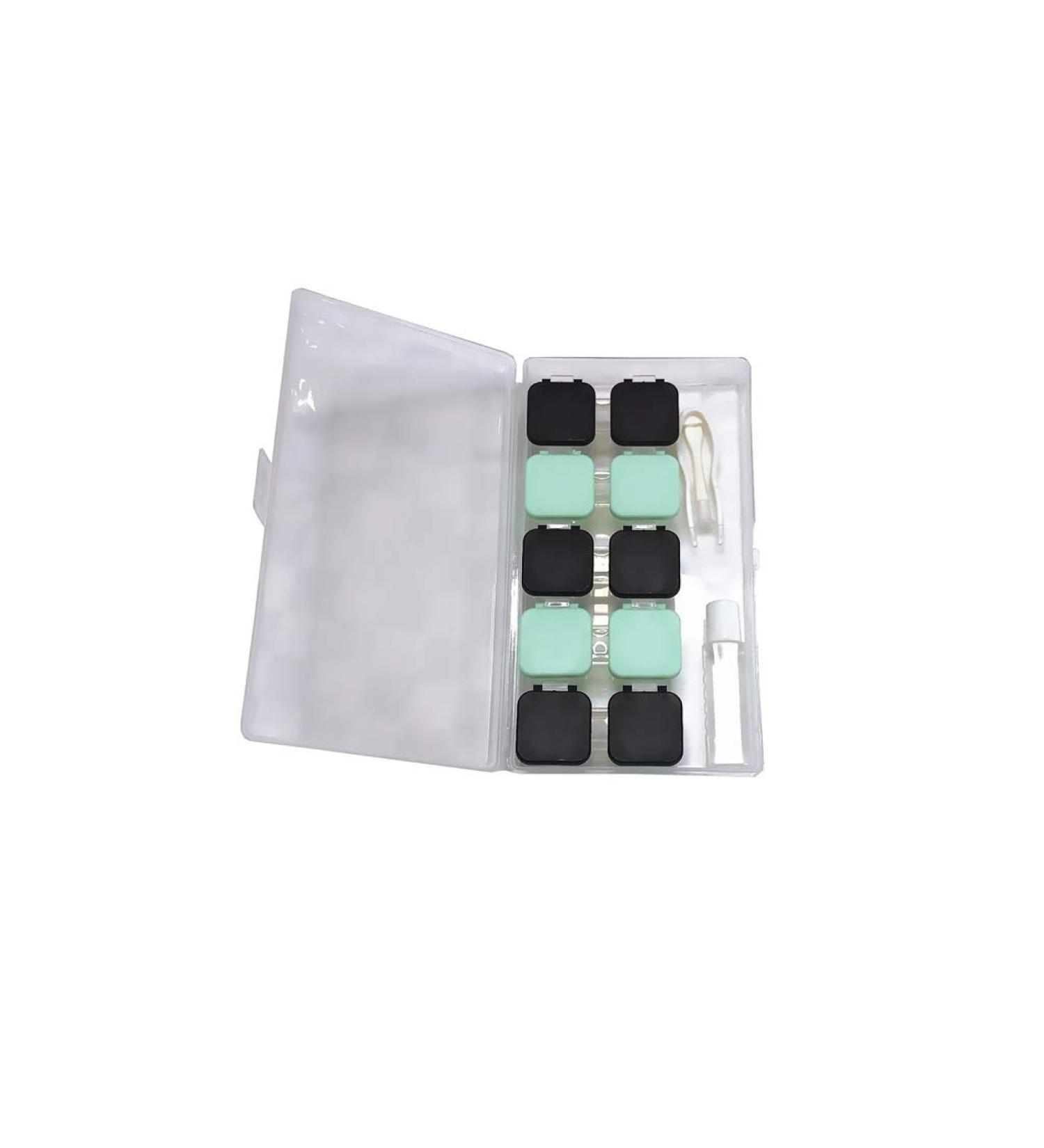 Buy XMING Clamshell Snap Button Contact Lens Box - Portable Storage for Multiple Pairs (5C Colors) - International Shipping Available - Buy Online on GoSupps.com