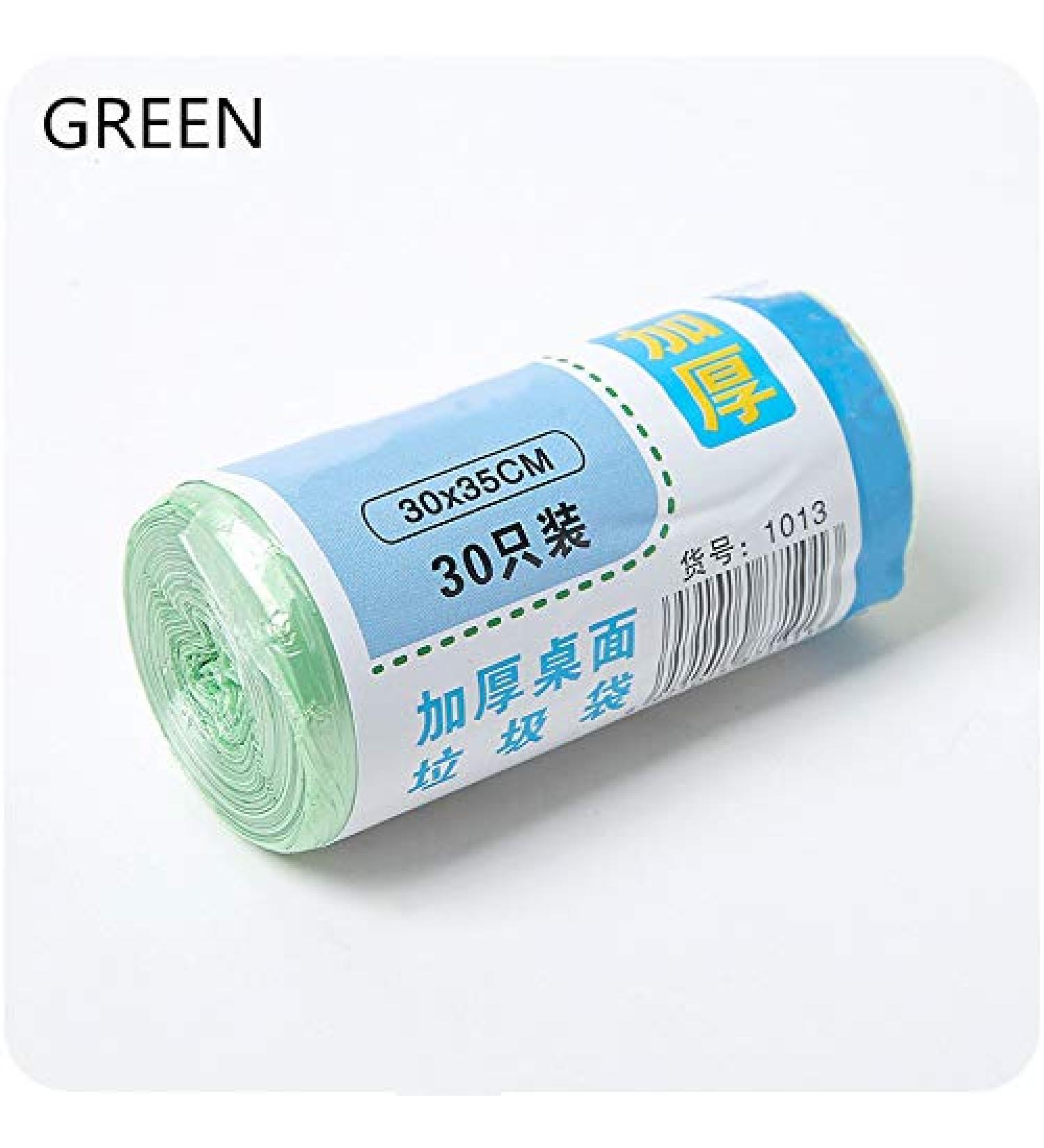 30pcs/roll Thicken Desktop Small Garbage Bags Household Car Mini Disposable Plastic Rubbish Bags Trash Bag Green - Buy Online on GoSupps.com