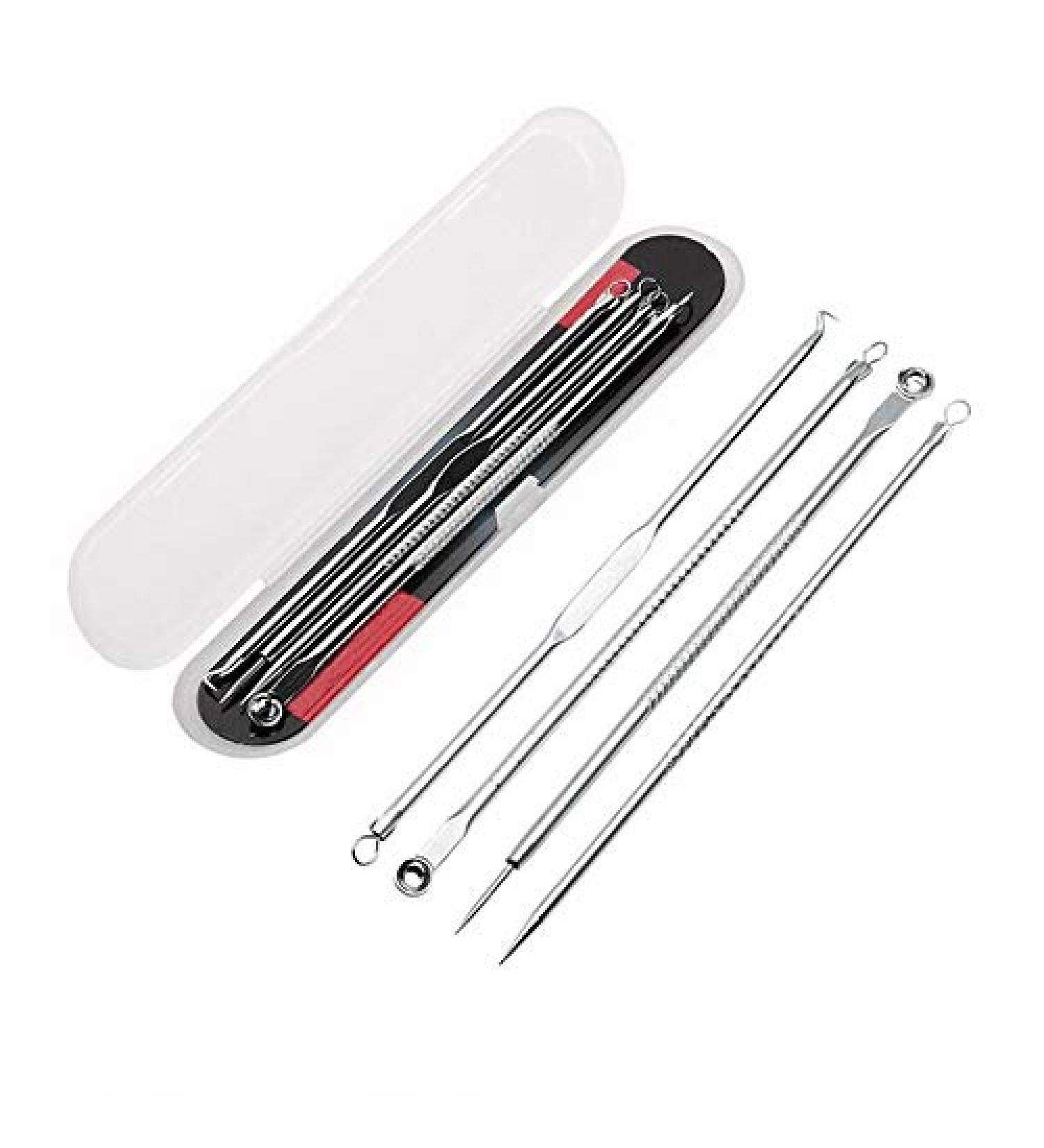 La Milee Blackhead Remover Extractor Tool Pimple Acne Extraction Kit for Nose Facial Pore Blemish Whitehead Popping Zit Removal Needle Professional Stainless Pimple Acne Blemish Removal Tools Set - Buy Online on GoSupps.com