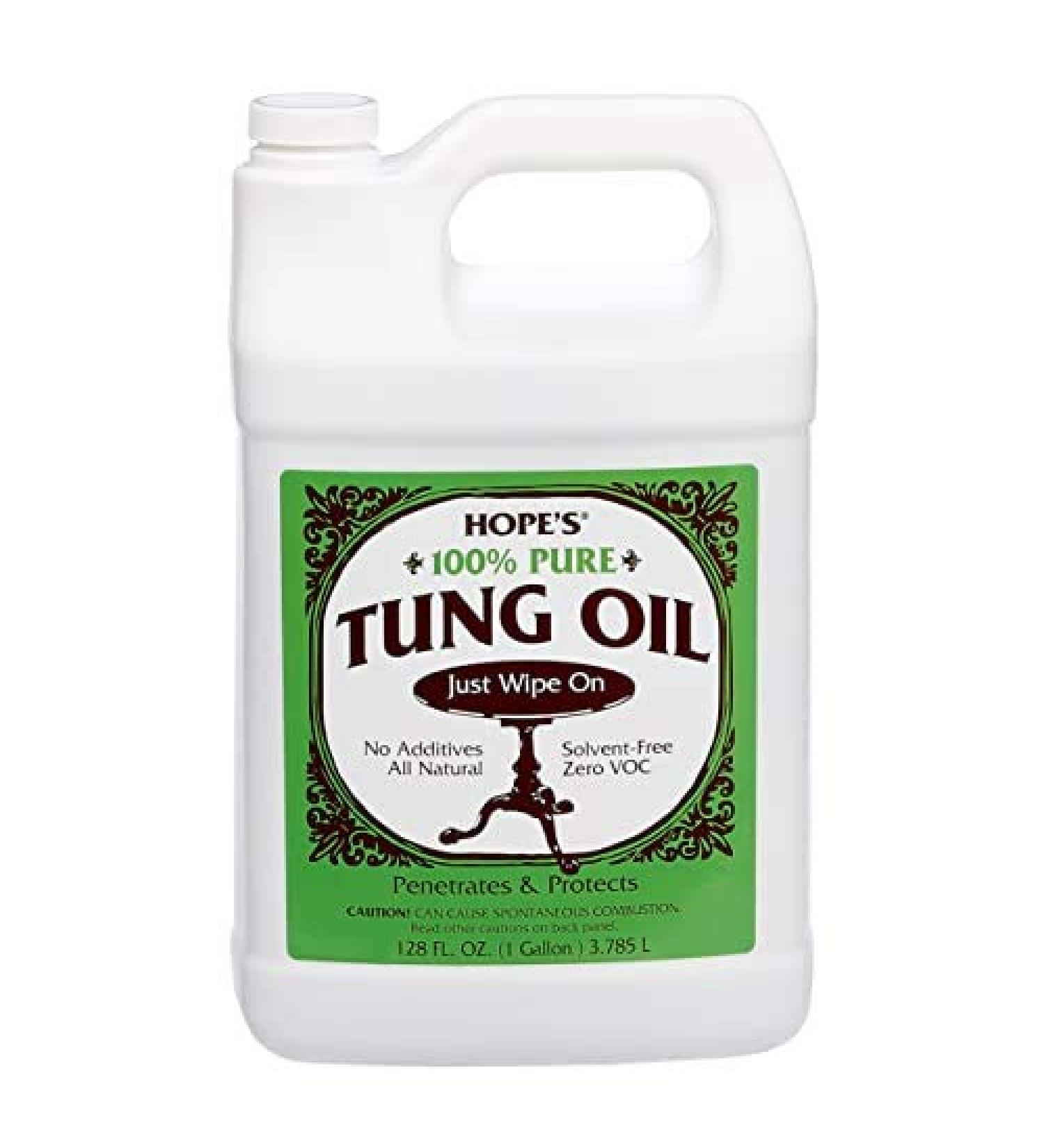 HOPE'S 100% Pure Tung Oil  Waterproof Natural Wood Finish and Sealer  128 Fl Oz One  128 Fl Oz One  128 Fl Oz - Buy Online on GoSupps.com