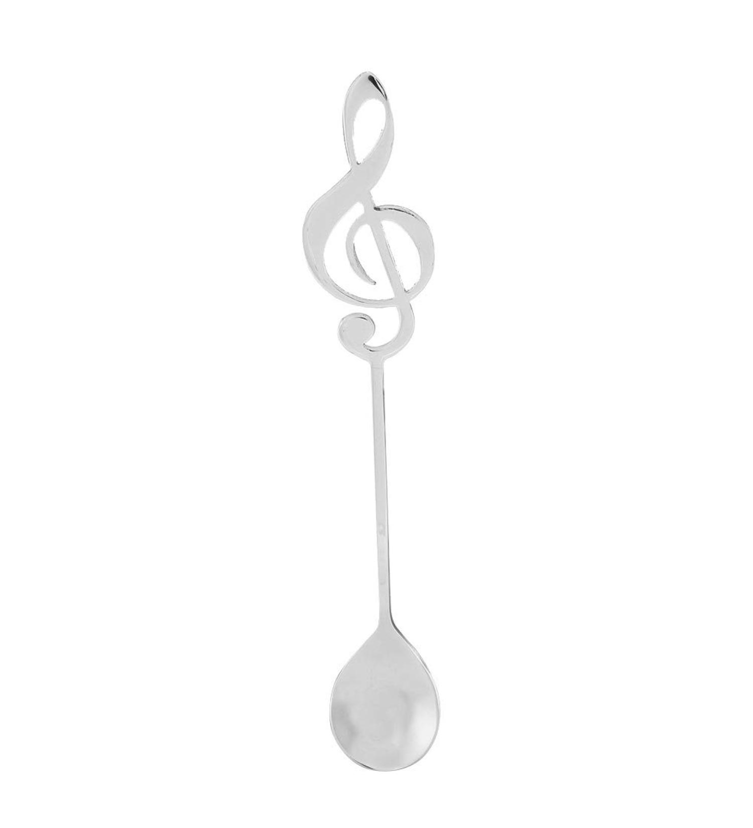 Guitar Coffee Spoons Musical Note Spoons Stainless Steel Dessert Spoon Musical Note Coffee Drinking Stirring Spoons (Silver) - Buy Online on GoSupps.com