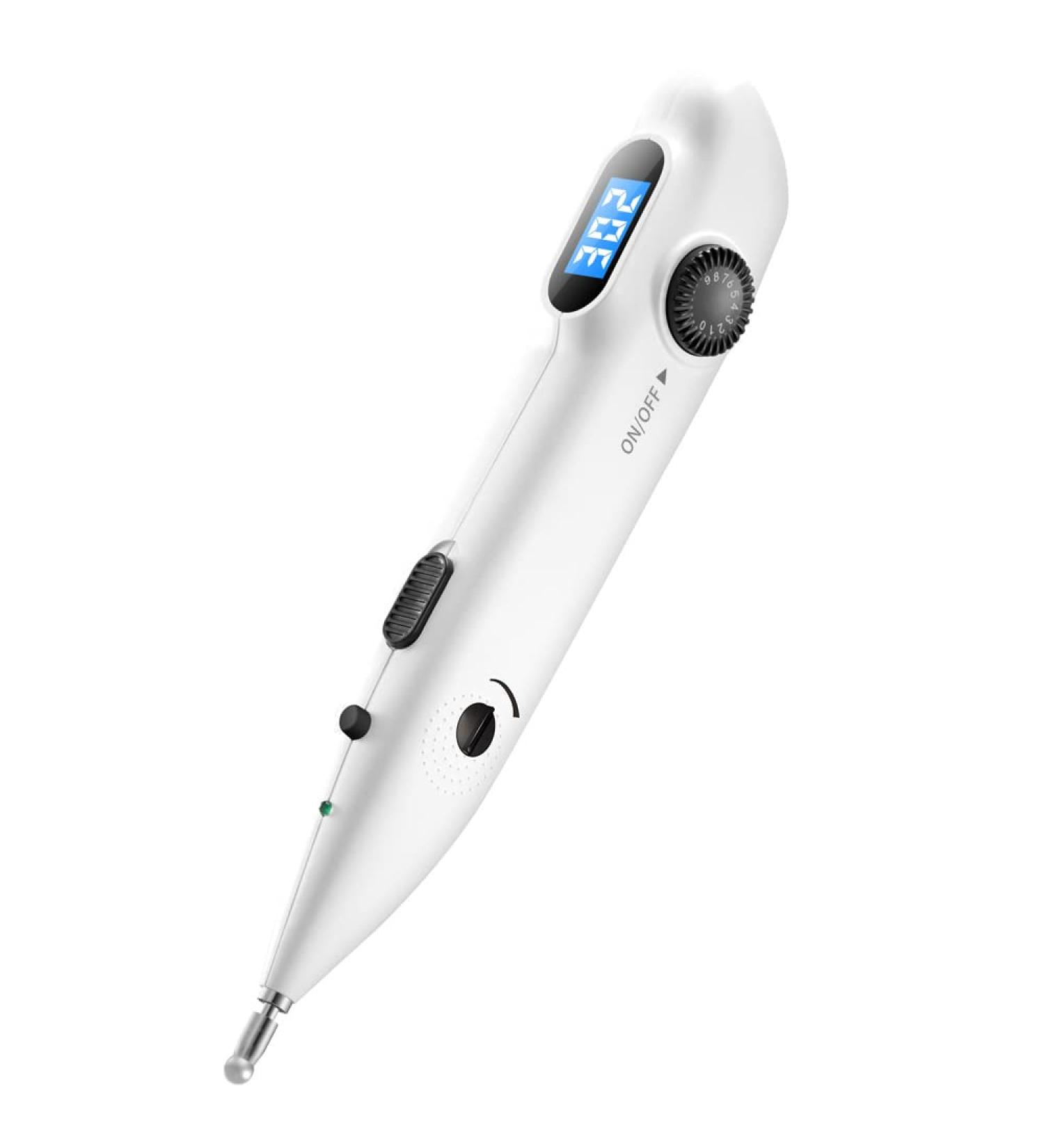 Electric Acupuncture Pen with 2 Massage Heads | Rechargeable, 3 Modes, 9 Intensity Levels - Buy Online on GoSupps.com