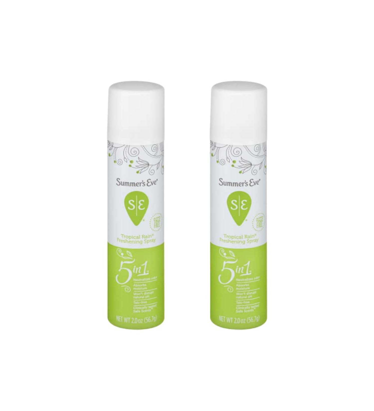 Summer's Eve Freshening Spray Tropical Rain 2 oz. Pack of 2 - Hygiene Solution for Freshness - Buy Online on GoSupps.com