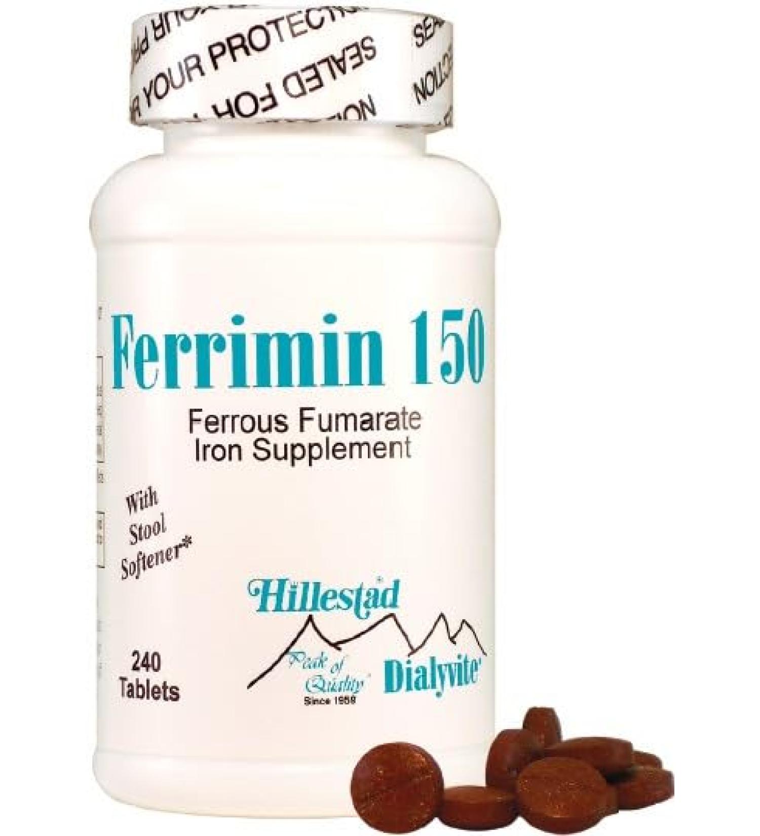 Dialyvite - Ferrous Fumarate - Ferrimin 150-240 Tablets - Buy Online on GoSupps.com
