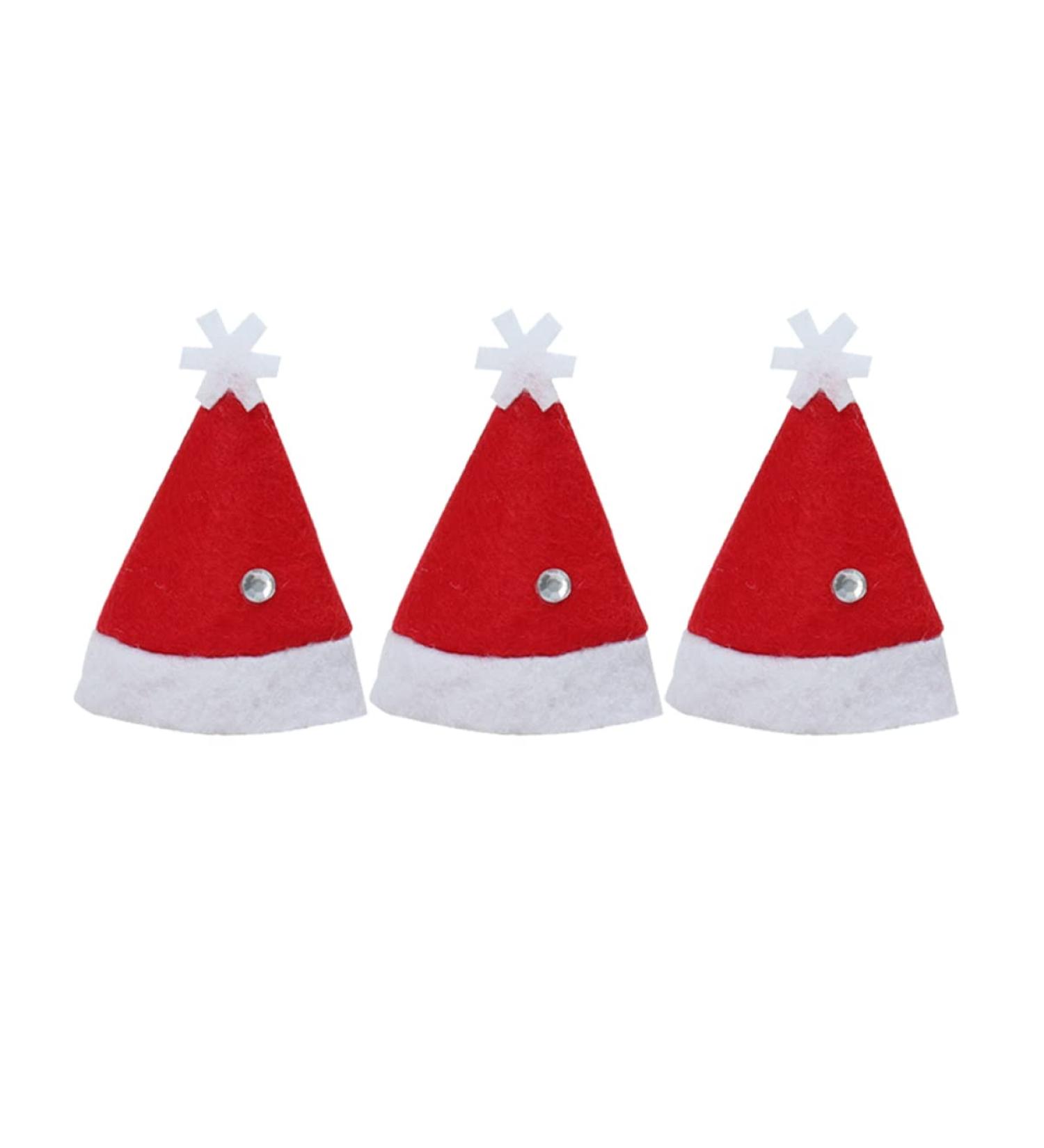 ABOOFAN 6 Pieces Mini Doll Hat Mini Christmas Hats Wine Bottle Cover Mini Knitted Hats Small Christmas Hat Red Lollipop Cake - Buy Online on GoSupps.com