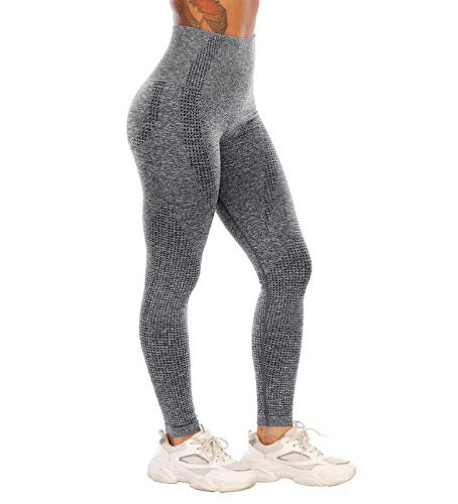 SALSPOR Heart-gray Medium Butt Lifting Gym Scrunch Butt Seamless Leggings for Women | Workout Leggings - Buy Online on GoSupps.com