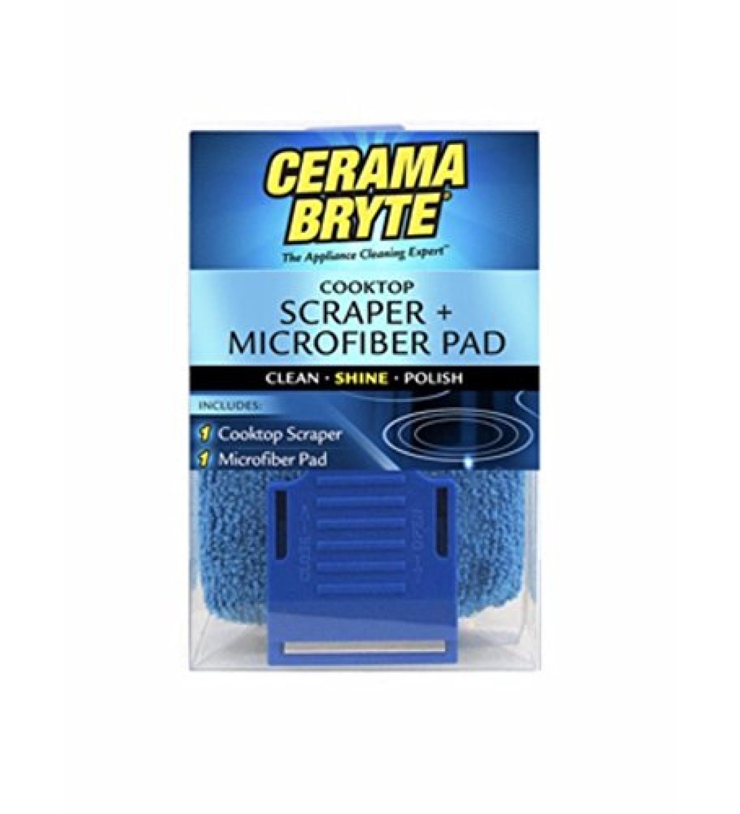 CERAMA BRYTE Cooktop Cleaner Item 1cooktop scraper 1 microfiber pad