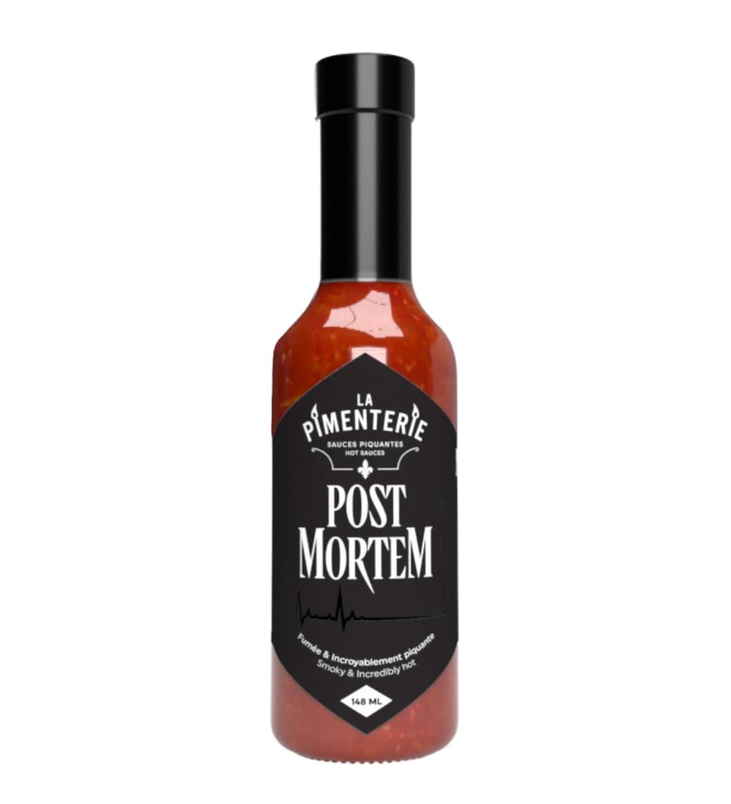 La Pimenterie Hot Sauce - Post Mortem (Smoked hot peppers & Chipotle) 148ml - Buy Online on GoSupps.com