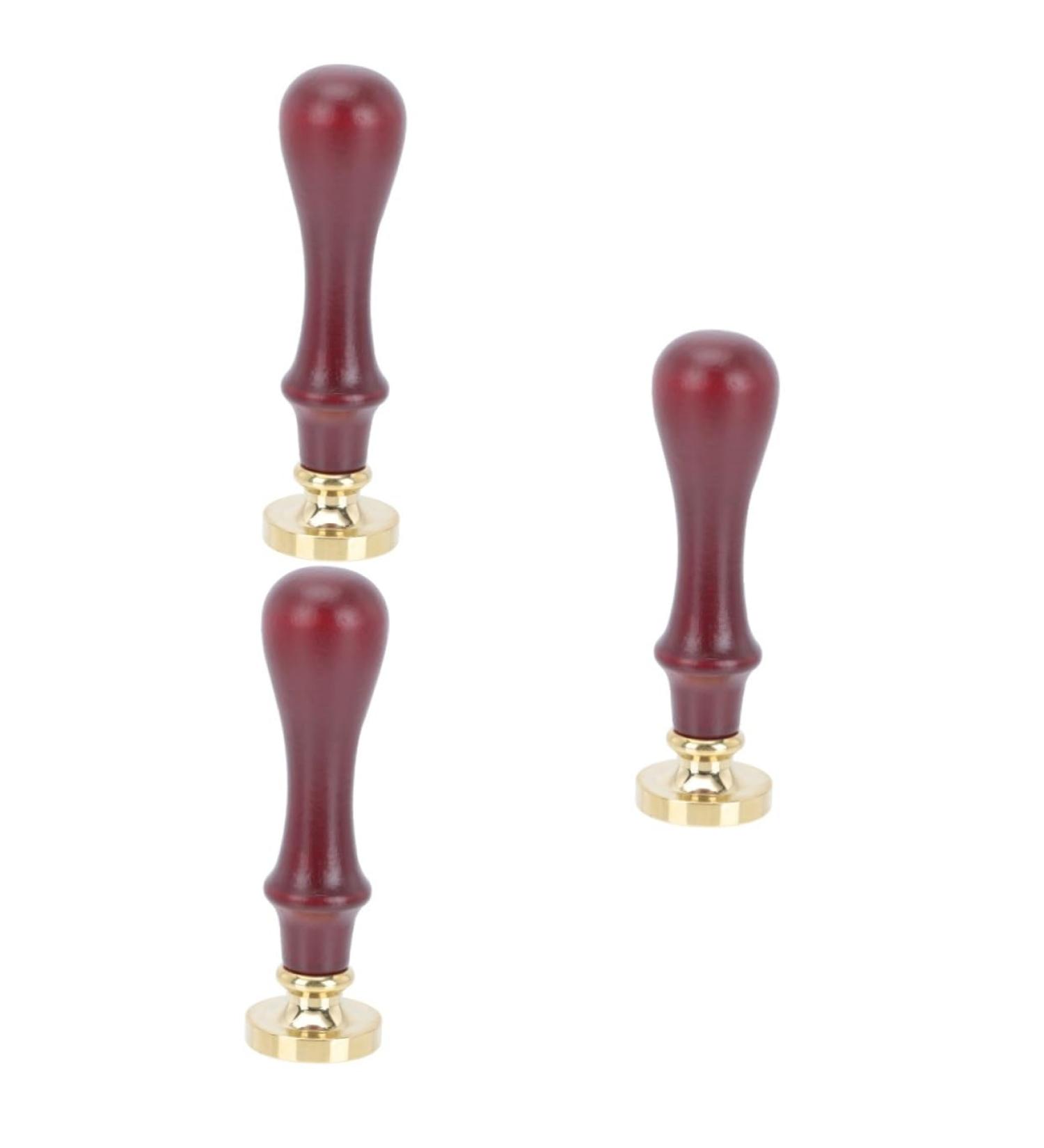 Didiseaon 3 Pcs Dispensing Plate Tool Sealing Wax Stamper Wax Seal Stamp Eyeshadow Stamper Copper Copper Head 1 count (Pack of 1) Brownx3pcs - Buy Online on GoSupps.com