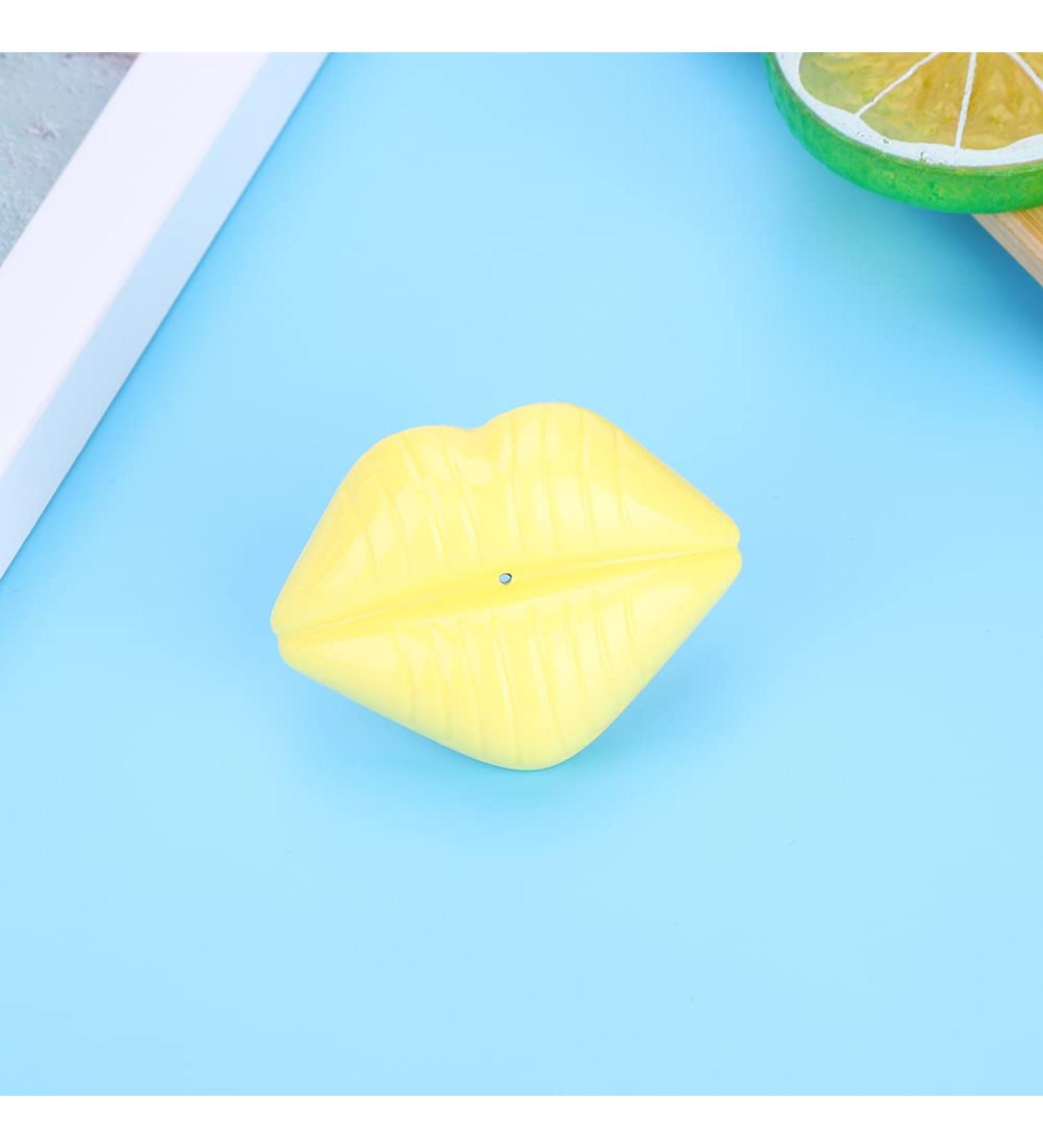 Funny Lips Baby Pacifier - Safe Silicone for 3 Months+ 5 Colors Available (Yellow) | International Shipping - Buy Online on GoSupps.com