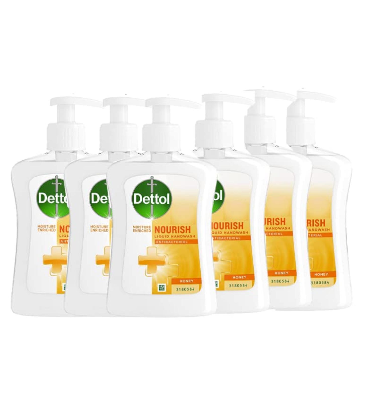 Dettol Hand Soap (Honey) Honey 250 ml (Pack of 6) - Buy Online on GoSupps.com