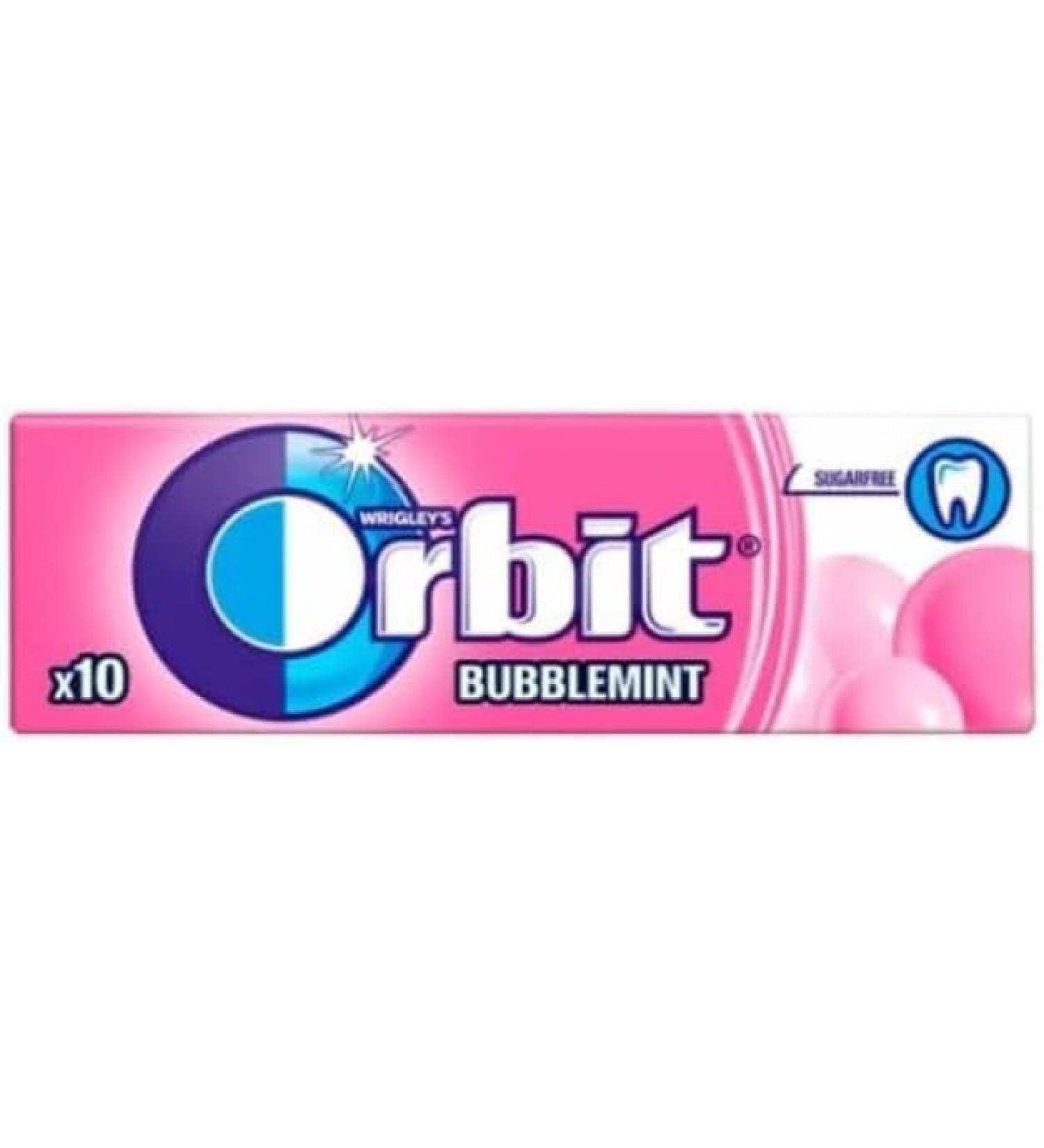 6 Packs Wrigley's Orbit Bubblemint Sugar Free Chewing Gum Helps keep Teeth Clean And Mouth Fresh