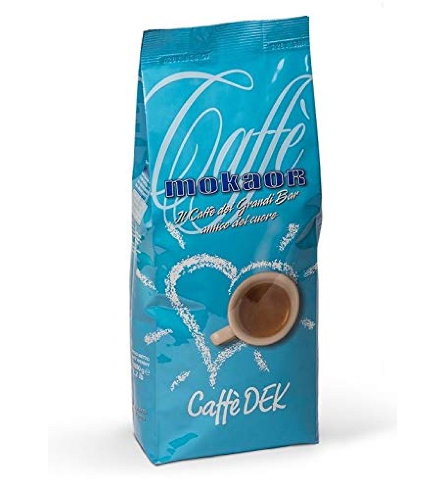 Decaffeinato Decerato Ad Alta Digeribilità - Dec Grani Caffè Mokaor 1954 Torrefatto da artigiani in Italia - Caffè da BAR - PROFESSIONAL Decaf Espresso senza caffeina - NO VENDING 1 x 1 Kg