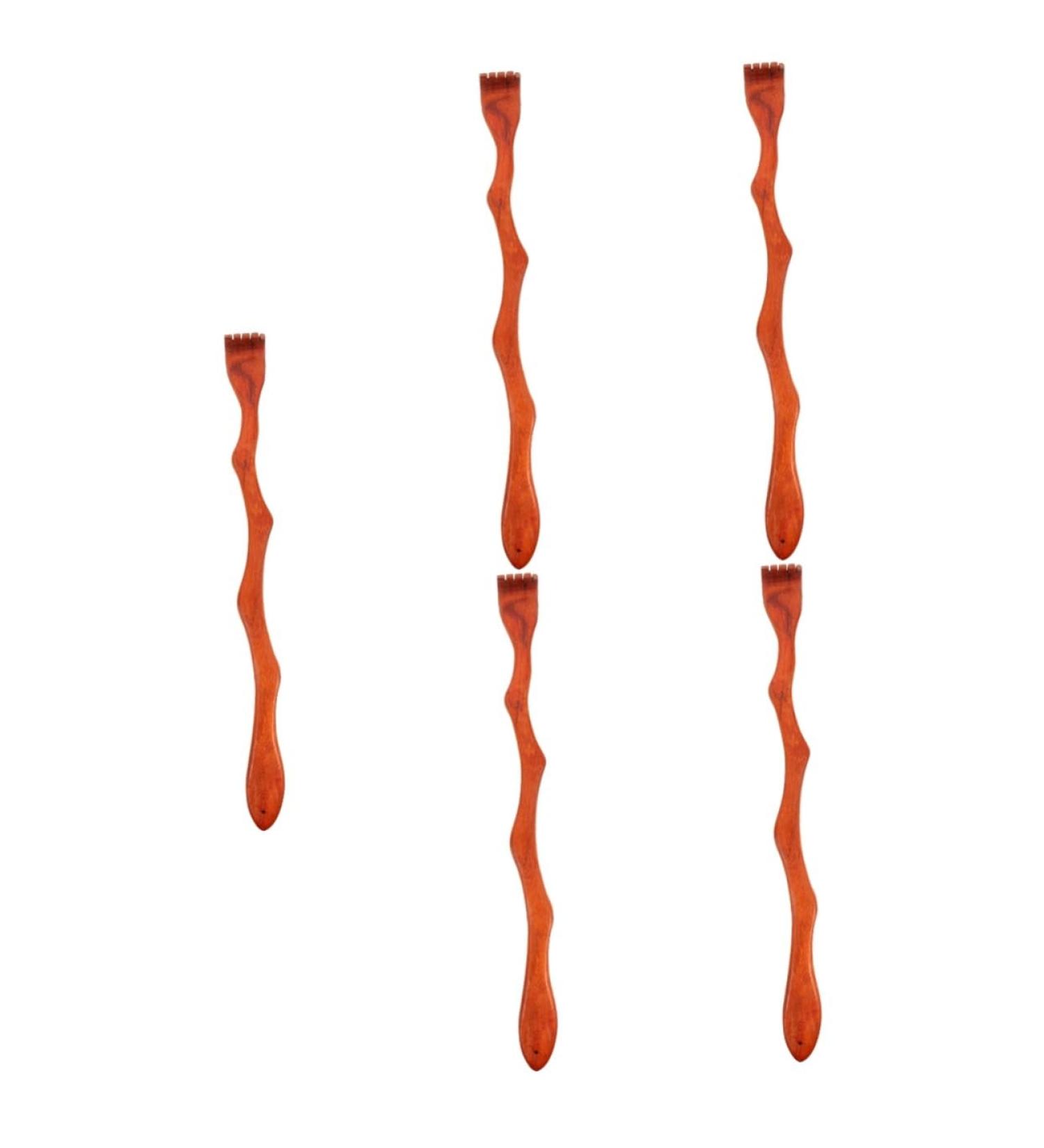 Fomiyes 5-Set Back Scratching Tools - Massage Device for Men - Wenge & Red Pear Perfect for Relaxation & Relief - Buy Online on GoSupps.com