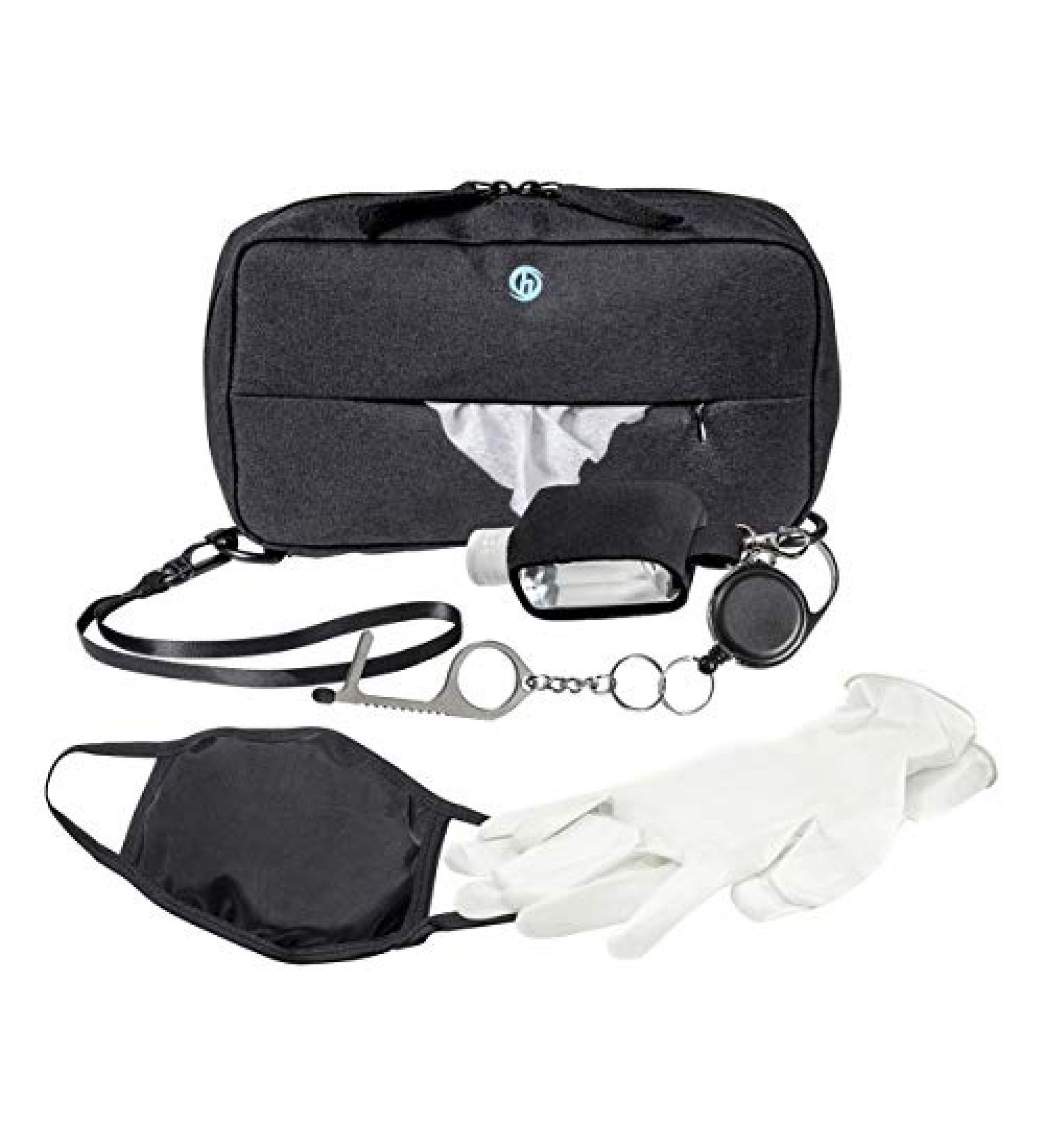 HurryCane Hurryshield PPE Kit | Black | For Air Travel & Everyday Use - Buy Online on GoSupps.com