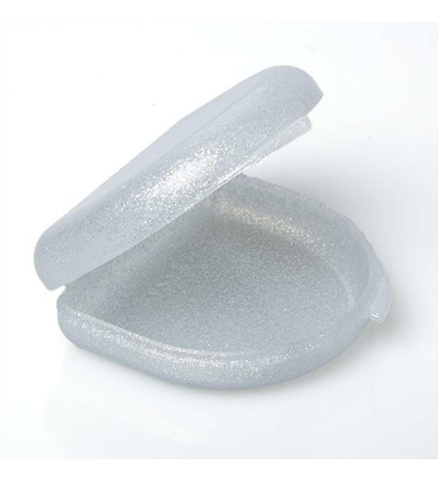 cool denture box night guard or braces box (glitter silver)