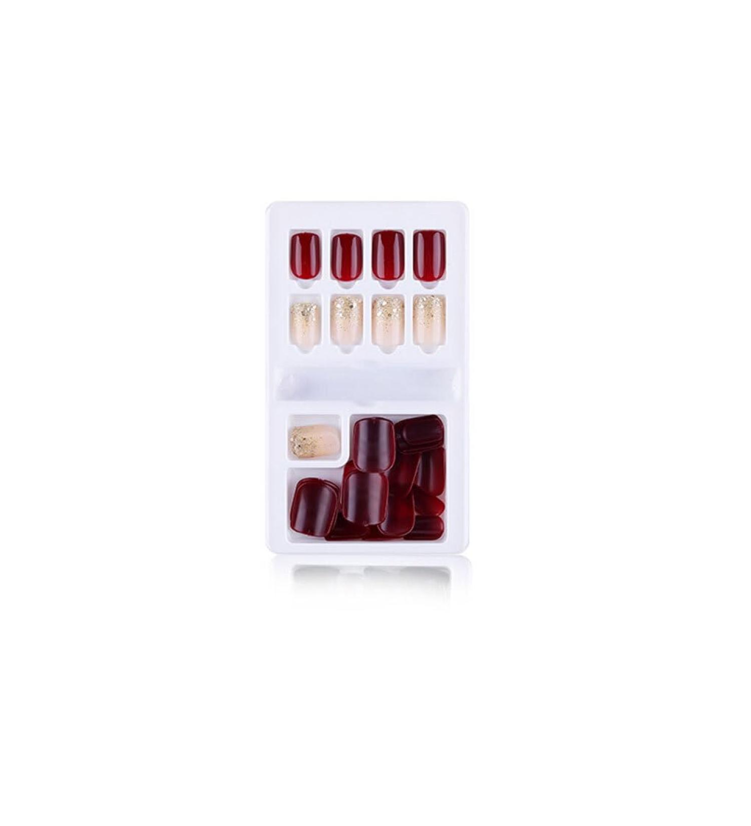 dijiusidy 1 Set Glue on Nails Medium Length Toe Press on Stick Solid Color Art Decals Beauty Tool Salon Supplies DIY Manicure Kit Type13 F635 Type13 F635 - Buy Online on GoSupps.com