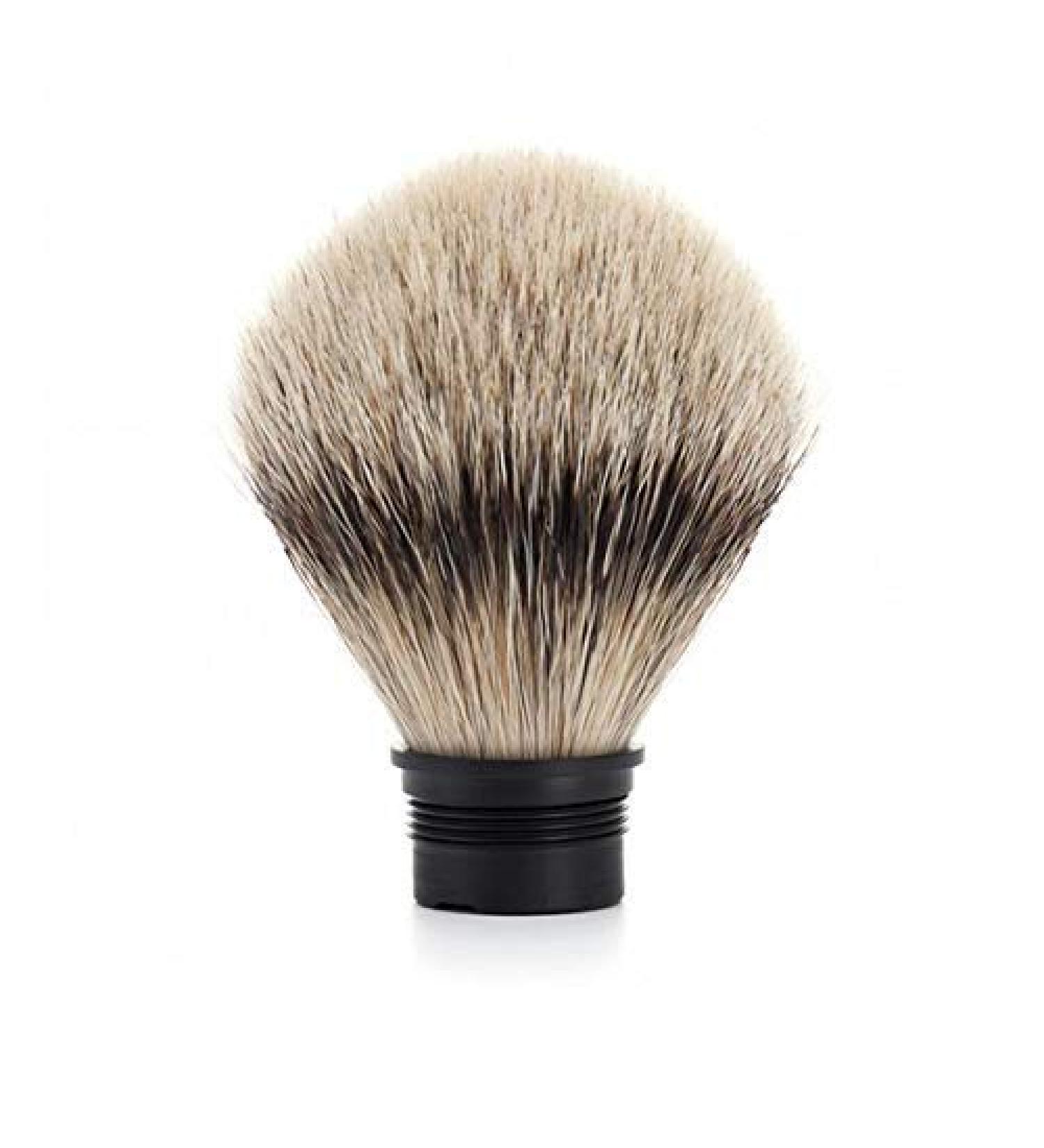 M HLE Silvertip Badger Brush Head - Premium Accessories for Traditional Rocca & Hexagon Series - International Shipping Available - Buy Online on GoSupps.com