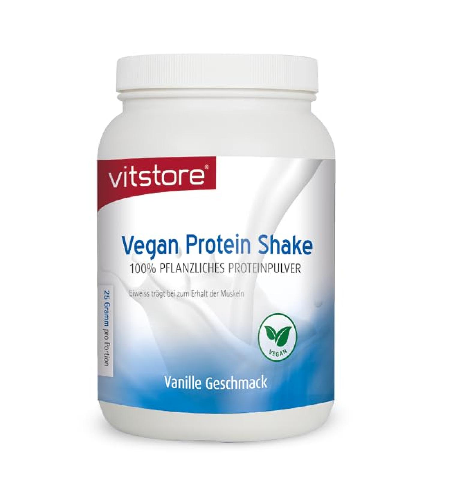  Vitstore Protein Shake Vegan Protein Shake 100% Vegetable Protein Powder - 750g - Buy Online on GoSupps.com