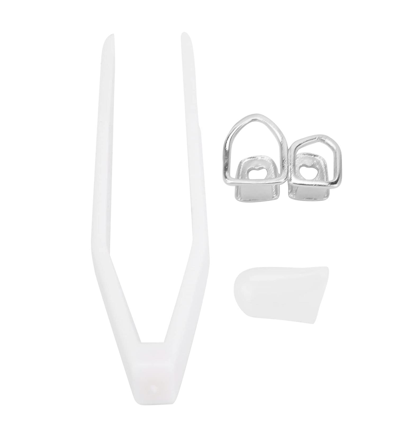 Hip Hop Hollow Tooth Fashionable Comfortable Wearing Halloween Hip Hop Teeth for Fashion Show for Party for Festival(Silver) - Buy Online on GoSupps.com