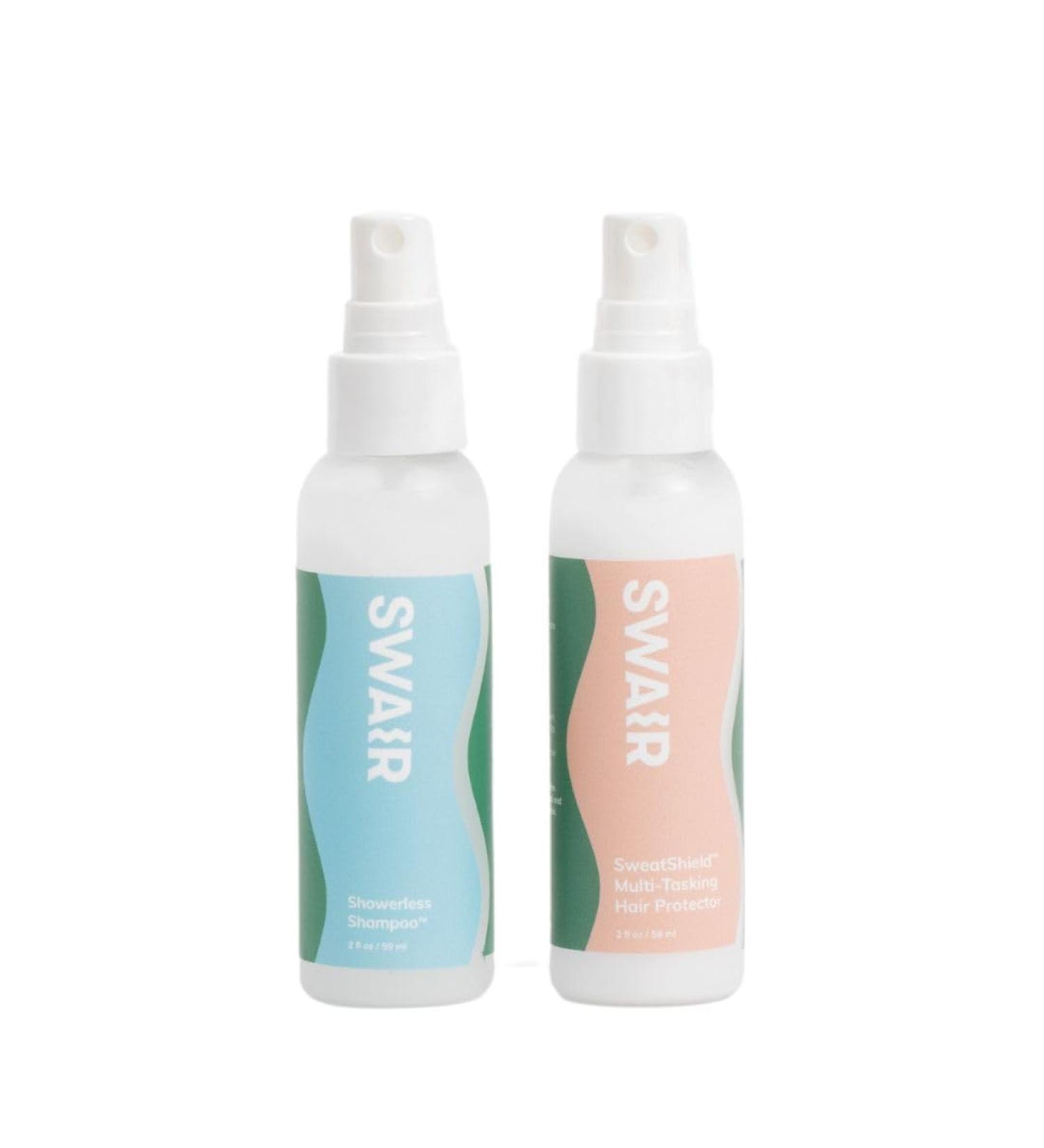 Sampler Travel Size Showerless Shampoo & SweatShield Leave-In | Clean Ingredients - Ideal for Gym Bag & Travel - Buy Online on GoSupps.com