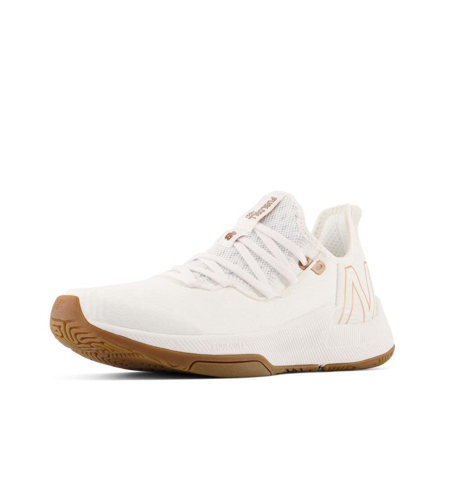 New Balance Women's FuelCell 100 V1 Cross Trainer 10 Wide - Paper White/Copper Metallic - Buy Online on GoSupps.com