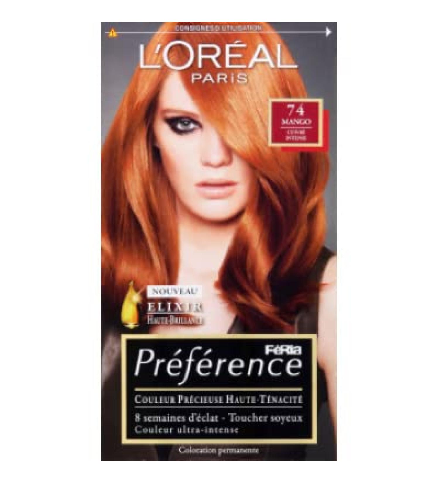 L'Oreal Paris PREFERENCE L'Or al Paris Pr f rence Permanent Hair Color Shade: Dublin Mango (7.4) Intense Copper