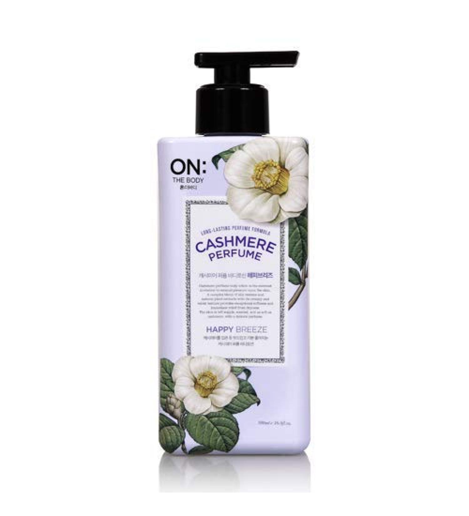 LG ON THE BODY Cashmere Perfume Body Lotion (Happy Breeze) 400ml - Luxurious Fragrance-infused Moisturizer - Buy Online on GoSupps.com