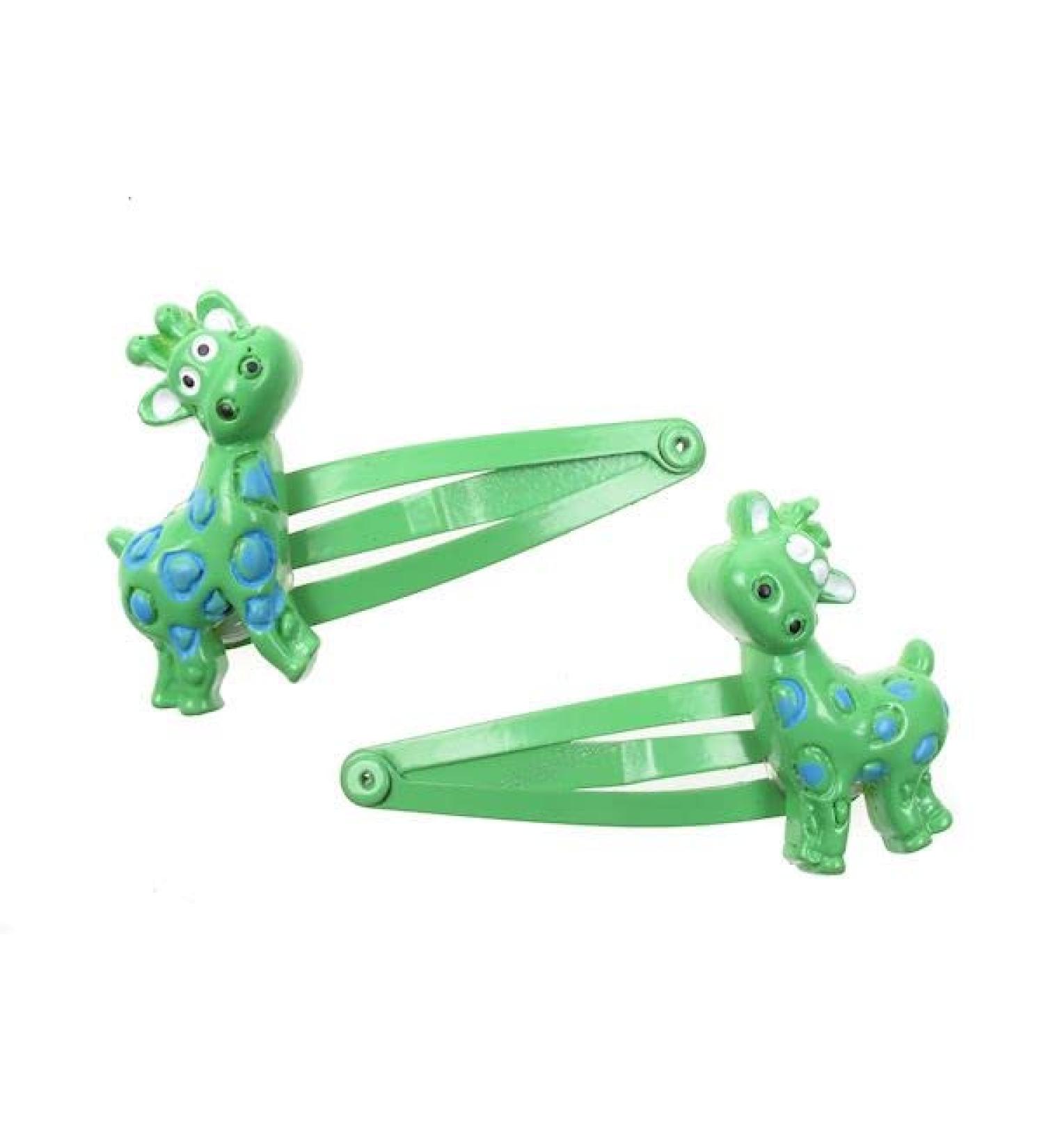 Green Giraffe Hair Clips / Hair Clips for Slumber Hairstyles Hair Accessories