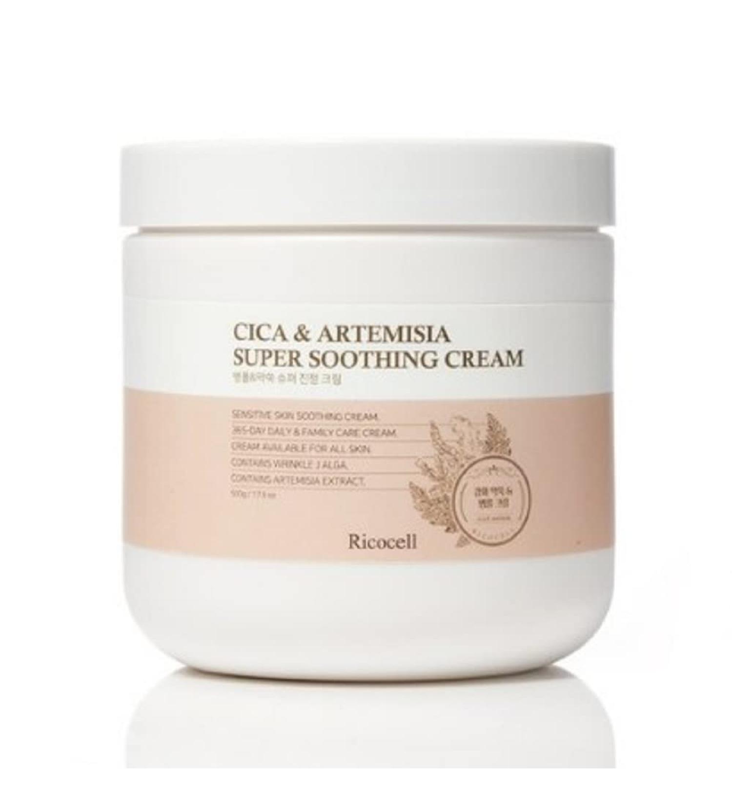 Buy Ricocell Centella Asiatica & Wormwood Super Soothing Cream 500g - International Shipping Available - Buy Online on GoSupps.com