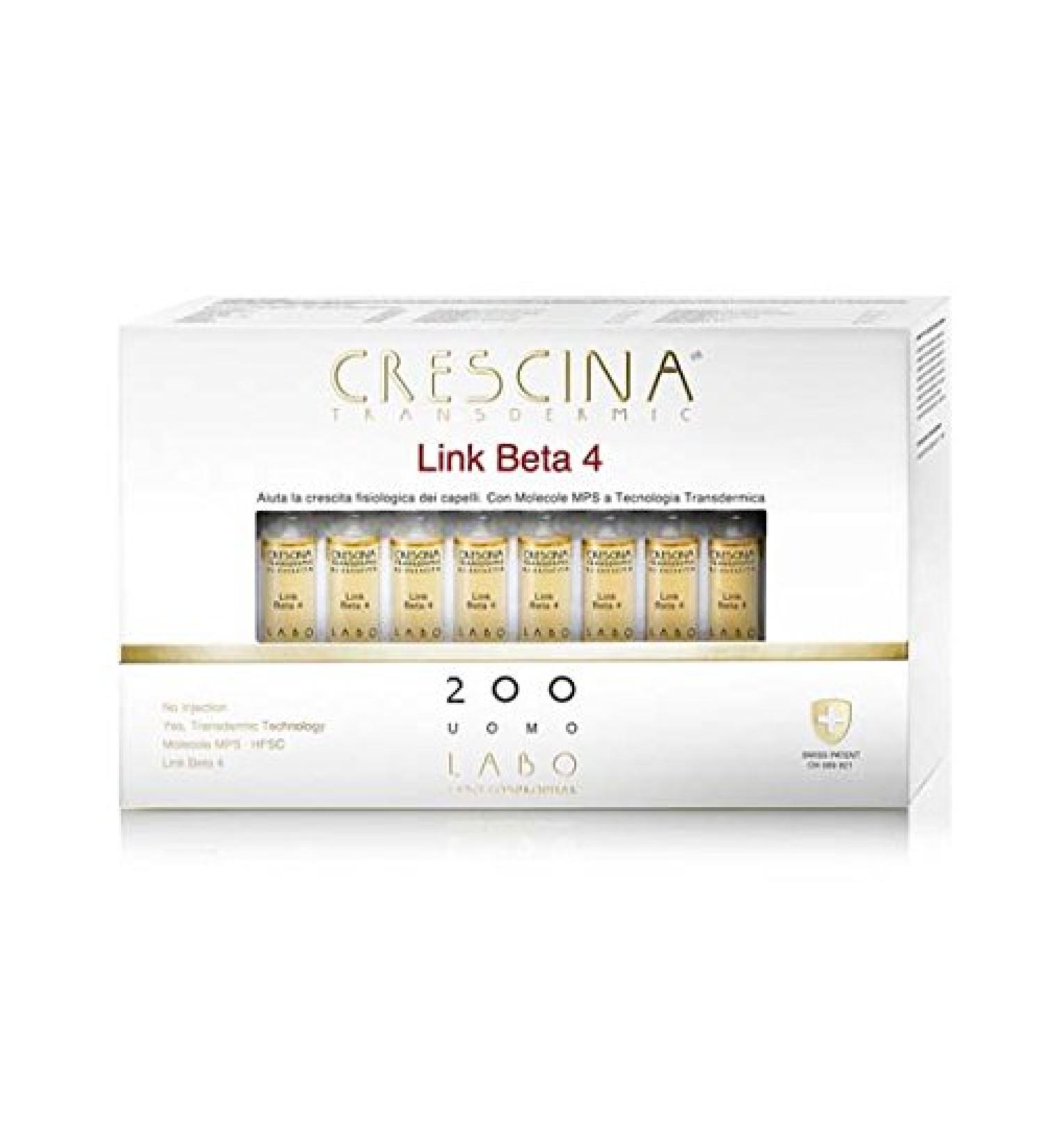 LABO CRESCINA TRANSDERMIC LINK BETA-4 Hair Regrowth 200 Men 40 Vial