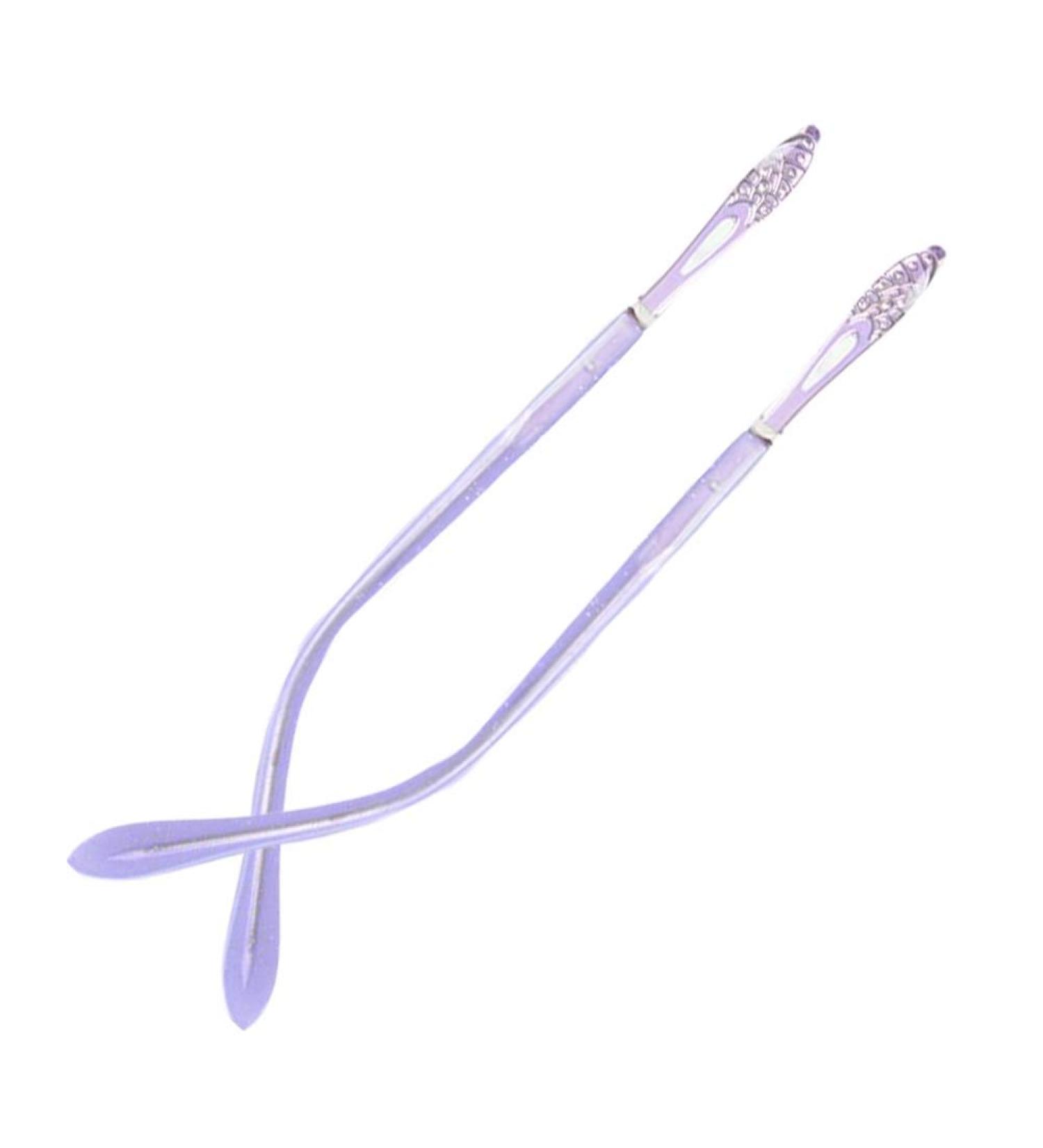 RiJpex Glasses Leg Ear Hook Holder 1 Pair Women's Rhinestone Replacement Temples Glasses Legs for Rimless Glasses Purple