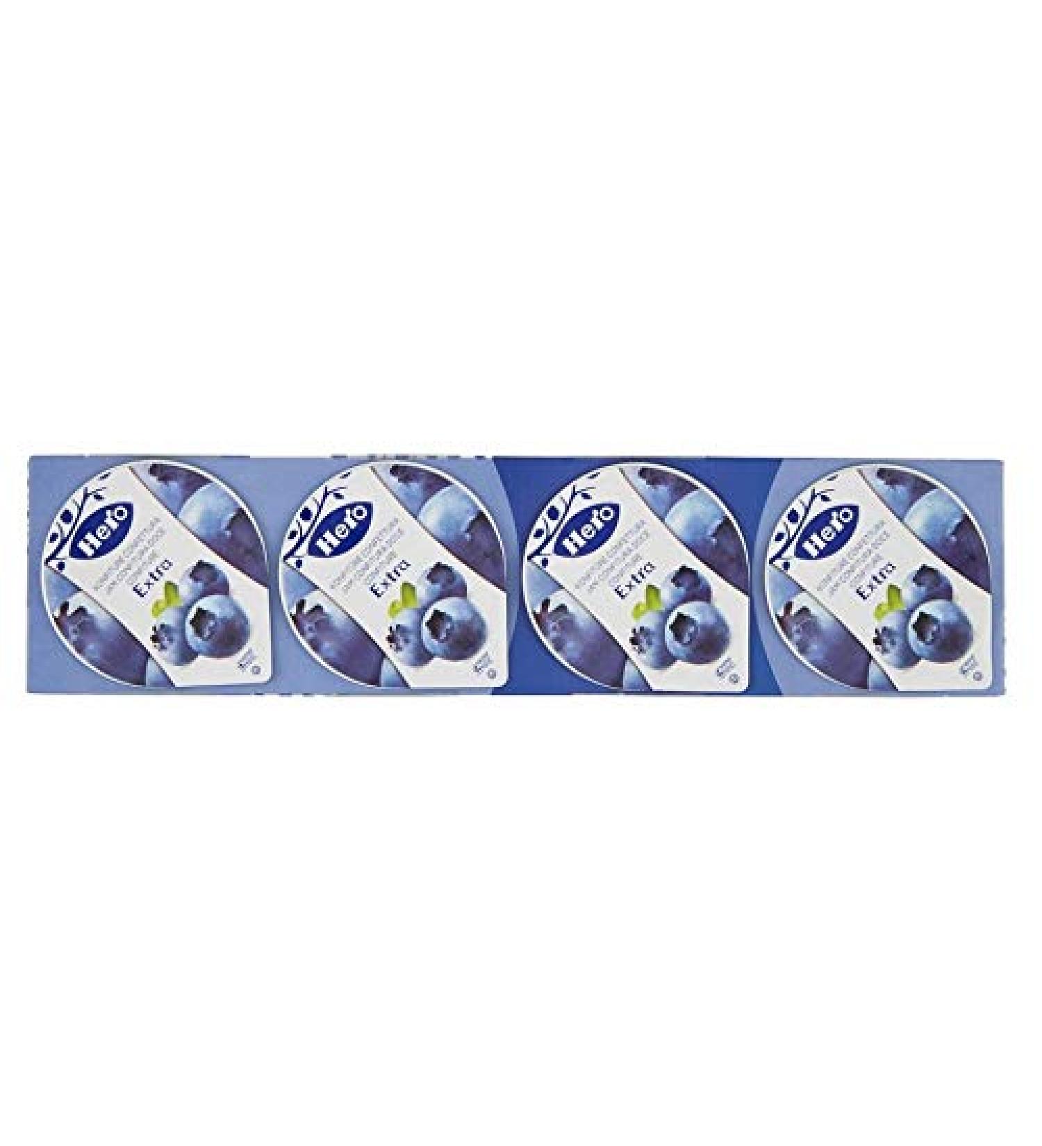 Hero Hero Mirtilli Jam Monodose Blueberries Italian Spreads (4 x 25 g)