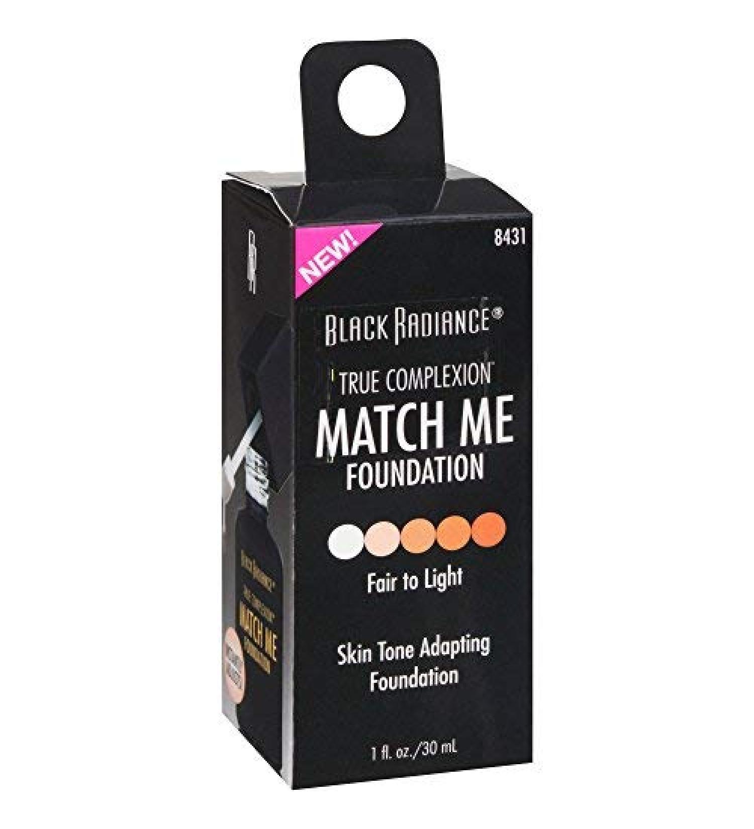 Black Radiance True Complexion Match Me Foundation  Fair to Light  1 Ounce