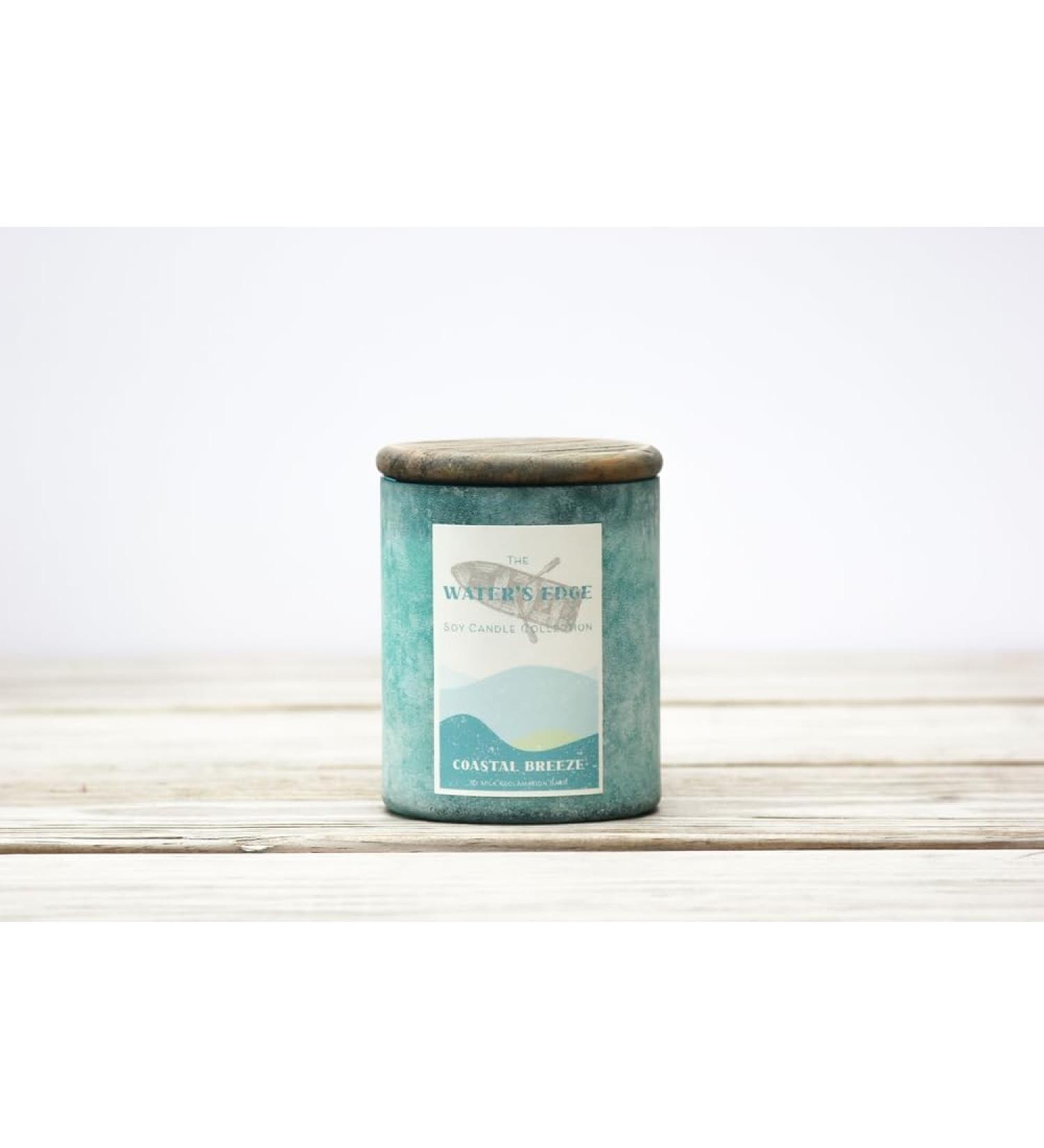 White Lemongrass and Lime Waters Edge Jar Candle 9 Oz Home Fragrance Accessories