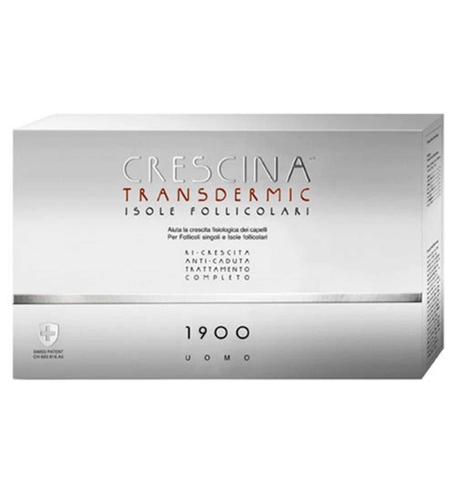 LABO CRESCINA TRANSDERMIC ISOLE FOLLICOLARI COMPLETE TREATMENT RI-CRESCITA + ANTI-CADUTA 1900 Hair Care Men 10+10 Viale
