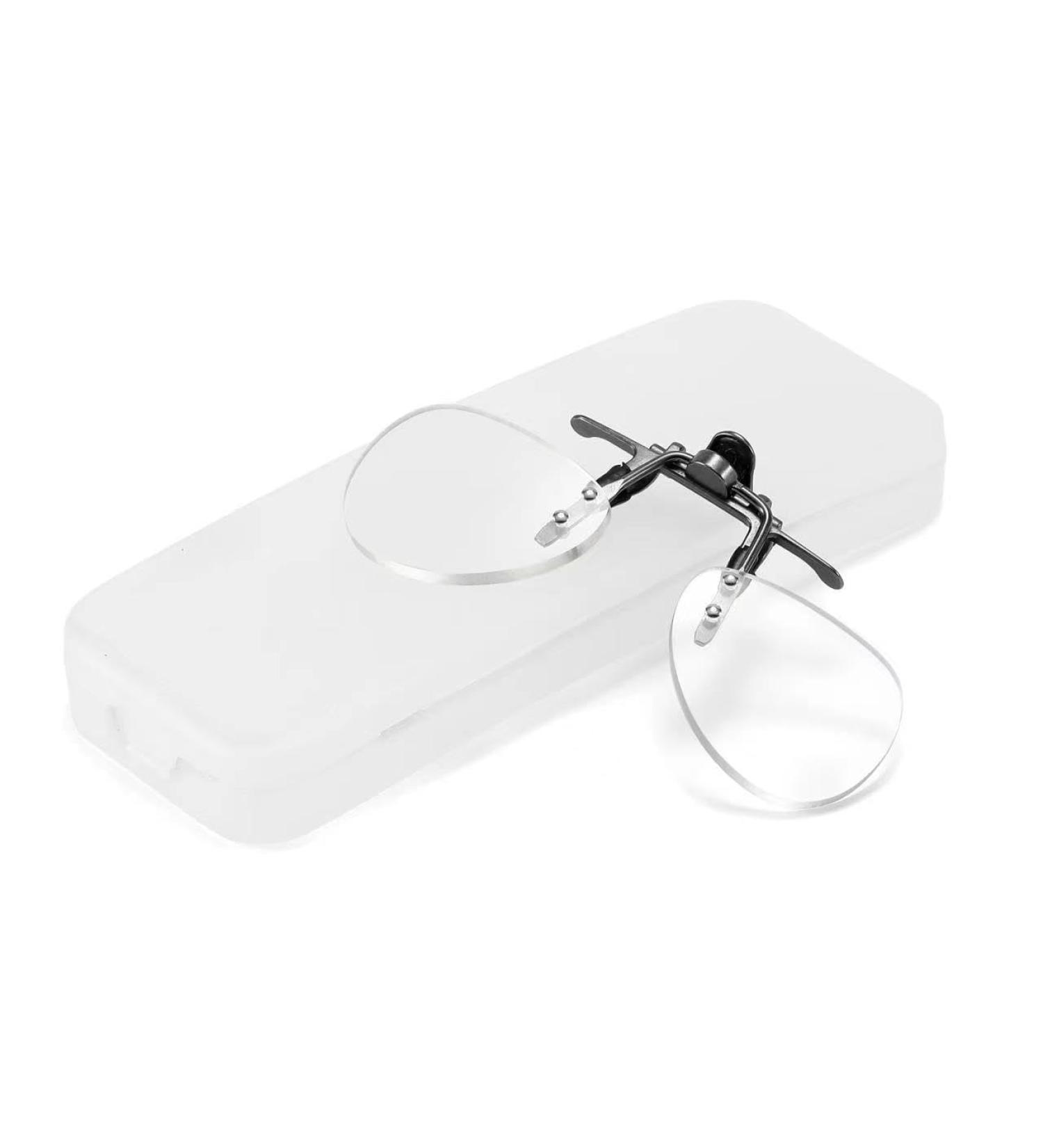 Clip-On & Flip-Up Reading Glasses - Unisex Blue Light Blocking Magnifiers (Frameless 2.0x - Buy Online on GoSupps.com