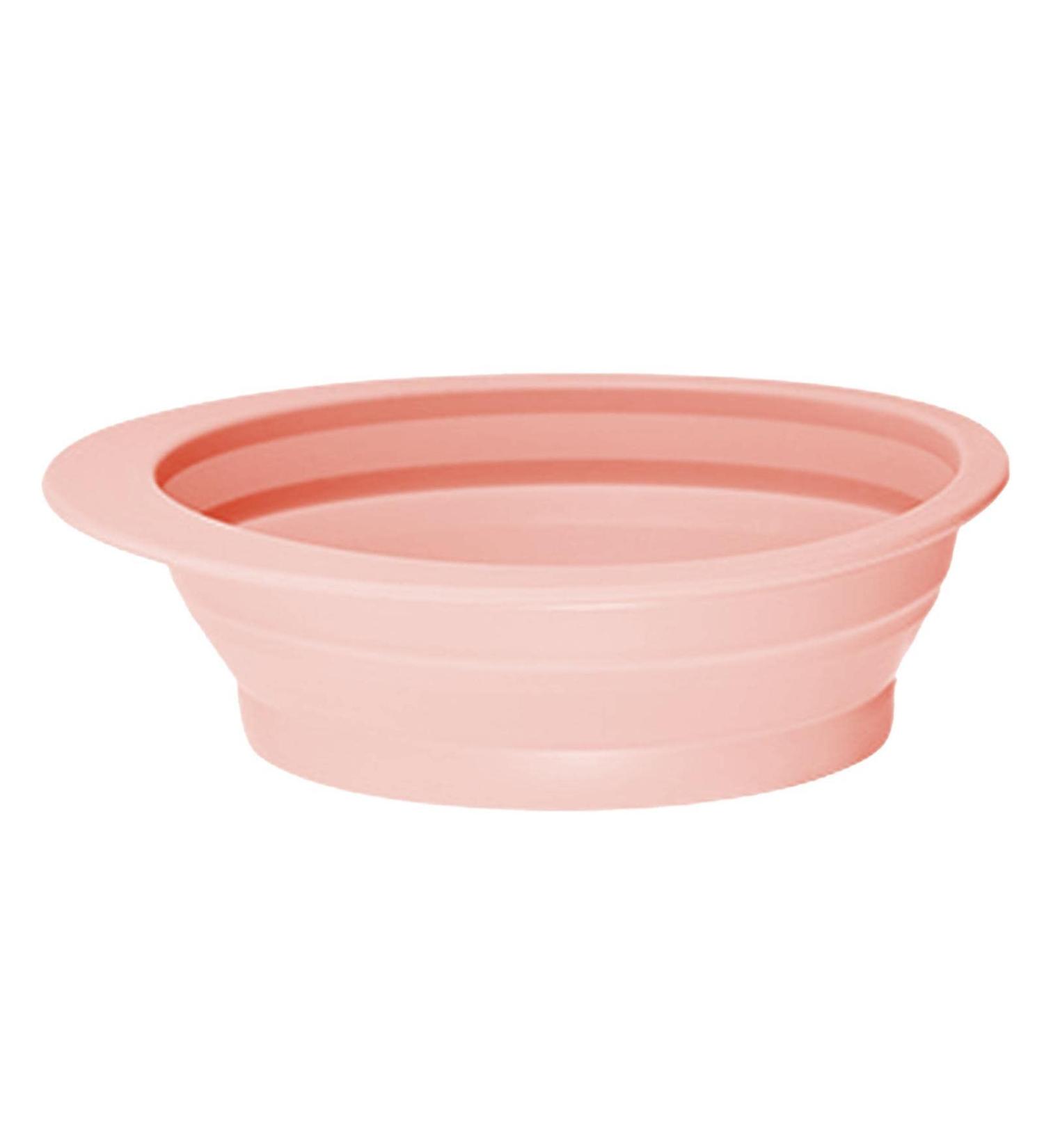 Brush Cleaning Mat | Foldable Cosmetic Brushes Scrubber Bowl Portable Cleansing Mats Washing Tool for Women's Brushes Sponge and Pink - Buy Online on GoSupps.com